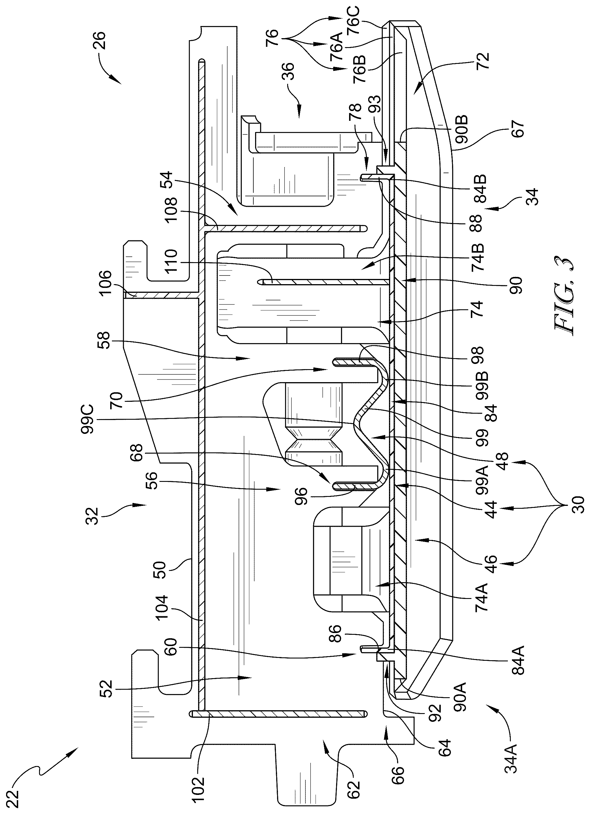 Patent US12305525 Figure 2 – Turbine shroud assemblies with rod seal and strip seals
