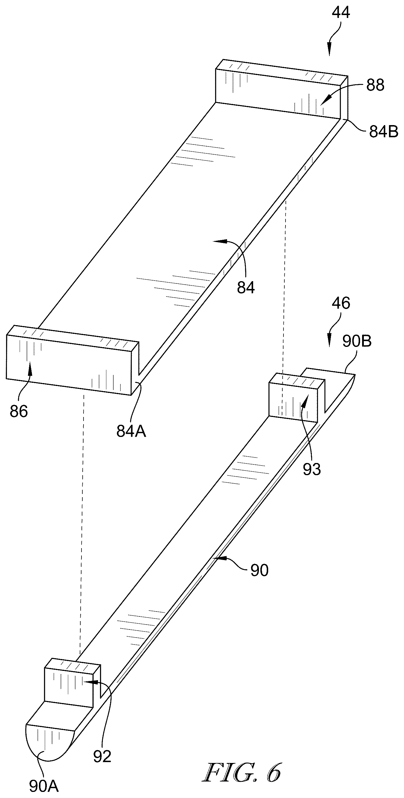 Patent US12305525 Figure 5 – Turbine shroud assemblies with rod seal and strip seals