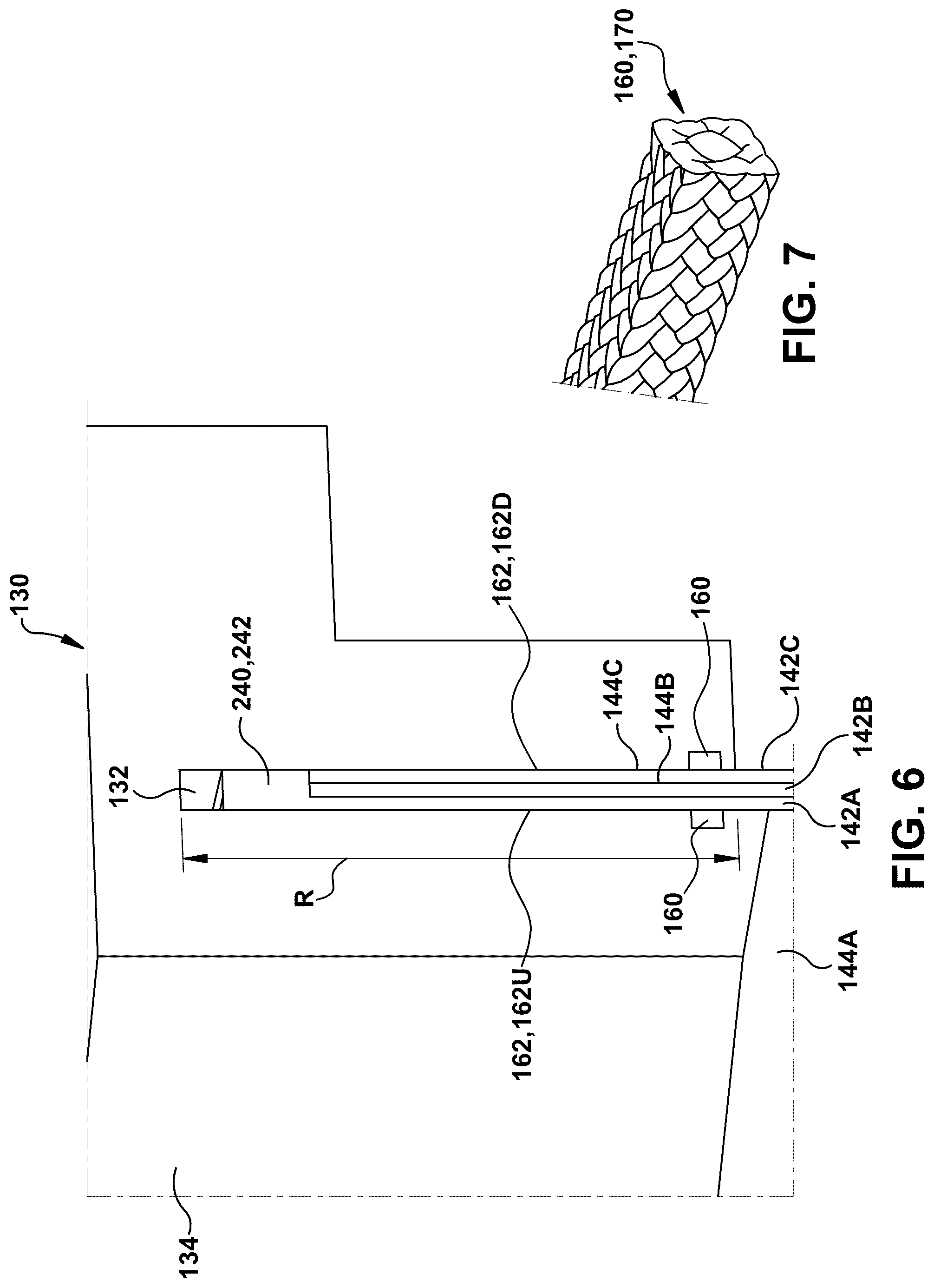 Patent US12305526 Figure 5 – Seal system using layers of seal segments forced into sealing engagement using tension cable