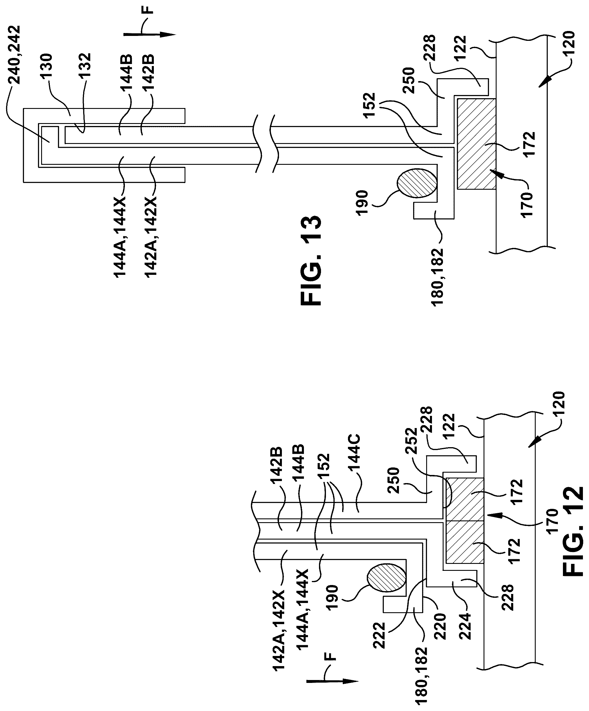 Patent US12305526 Figure 8 – Seal system using layers of seal segments forced into sealing engagement using tension cable