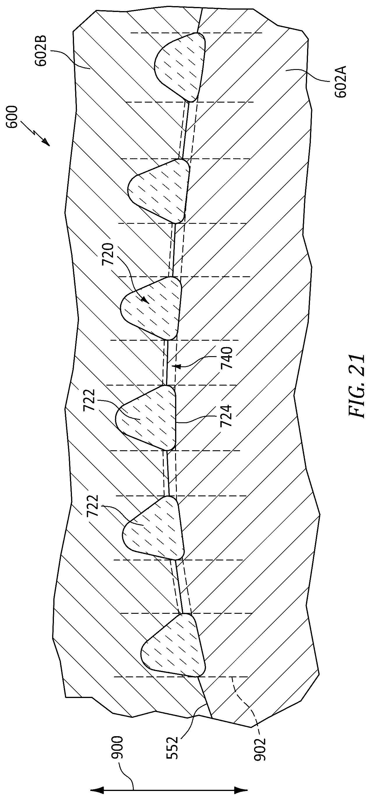 Patent US12305531 Figure 12 – Skin passageway trip strips