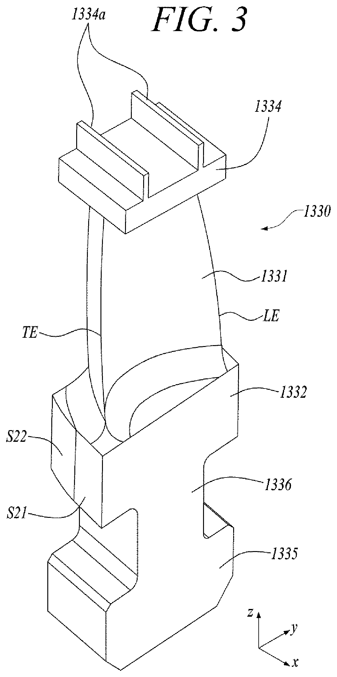 Patent US12305534 Figure 3 – Blade, rotary machine and gas turbine including same, and blade installation method