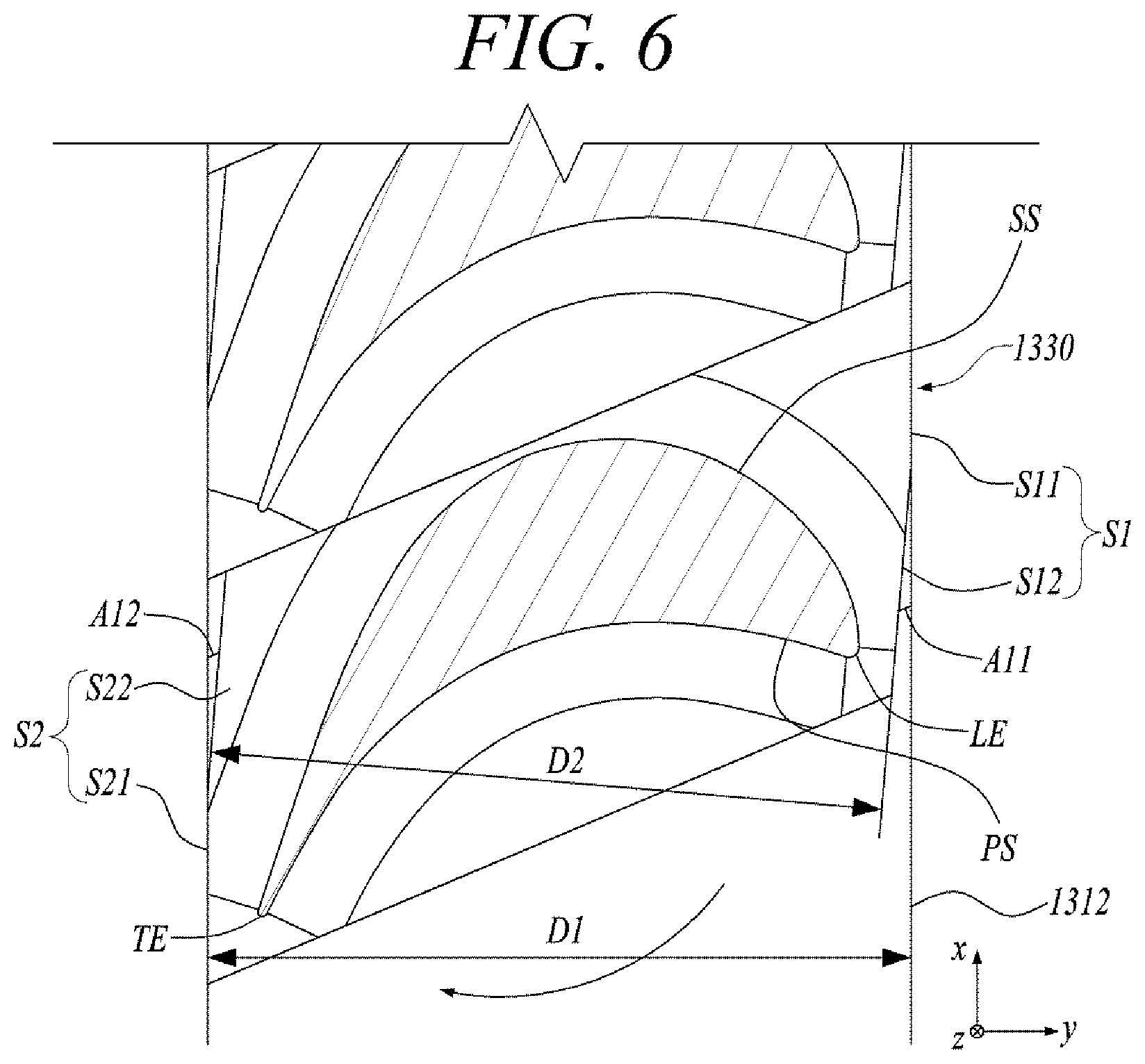 Patent US12305534 Figure 6 – Blade, rotary machine and gas turbine including same, and blade installation method