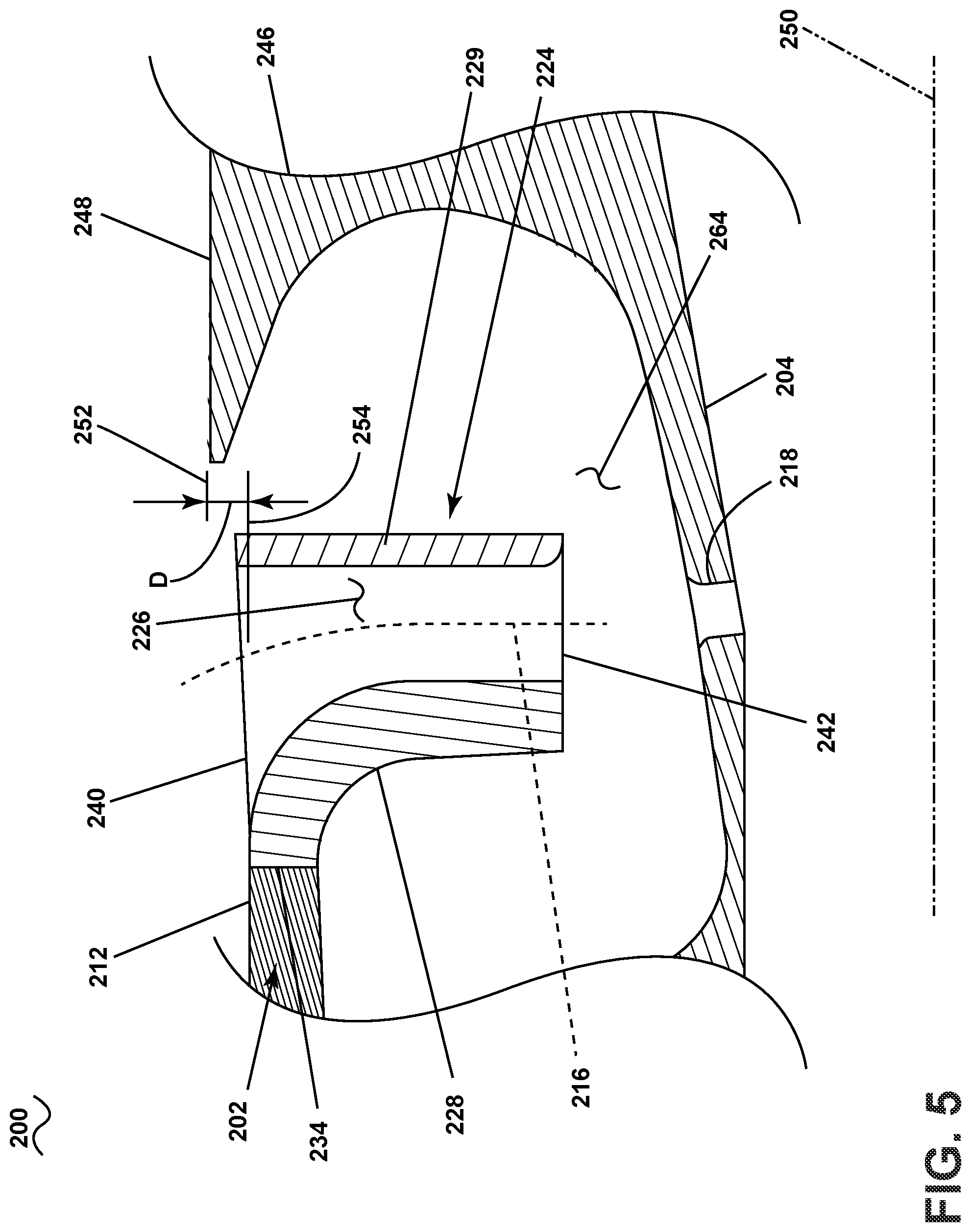 Patent US12305535 Figure 5 – Turbine engine having a compressor with an inducer