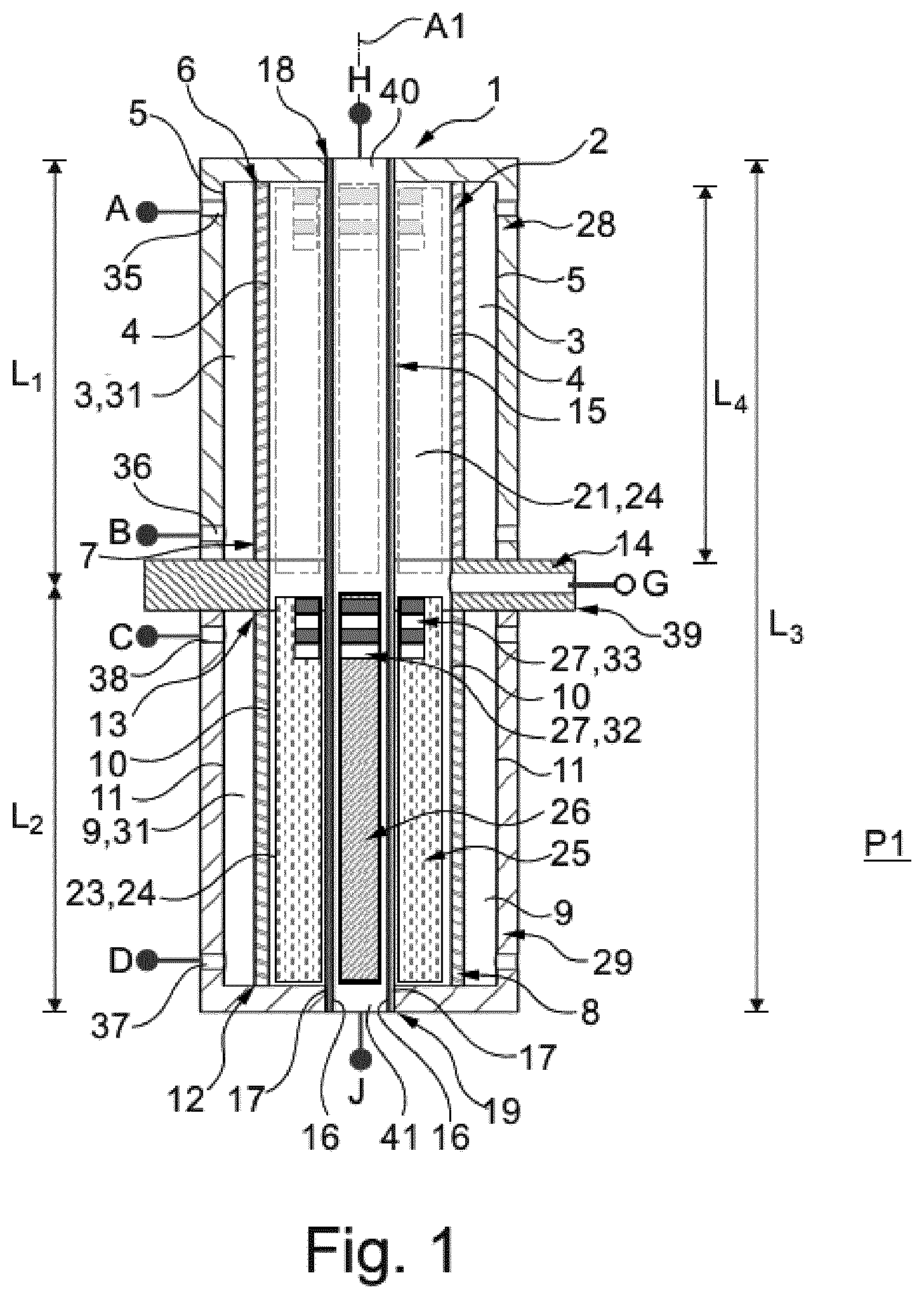 Patent US12305541 Figure 1 – Cartridge for a heat engine having a thermodynamic cycle and associated heat engine