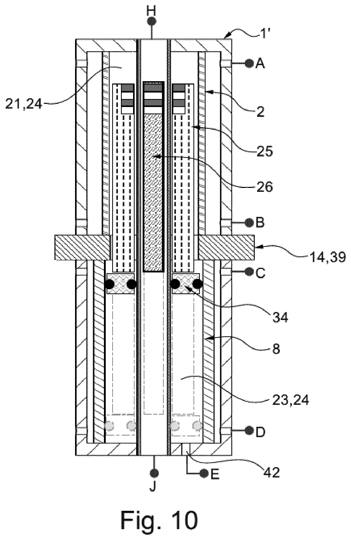 Patent US12305541 Figure 10 – Cartridge for a heat engine having a thermodynamic cycle and associated heat engine