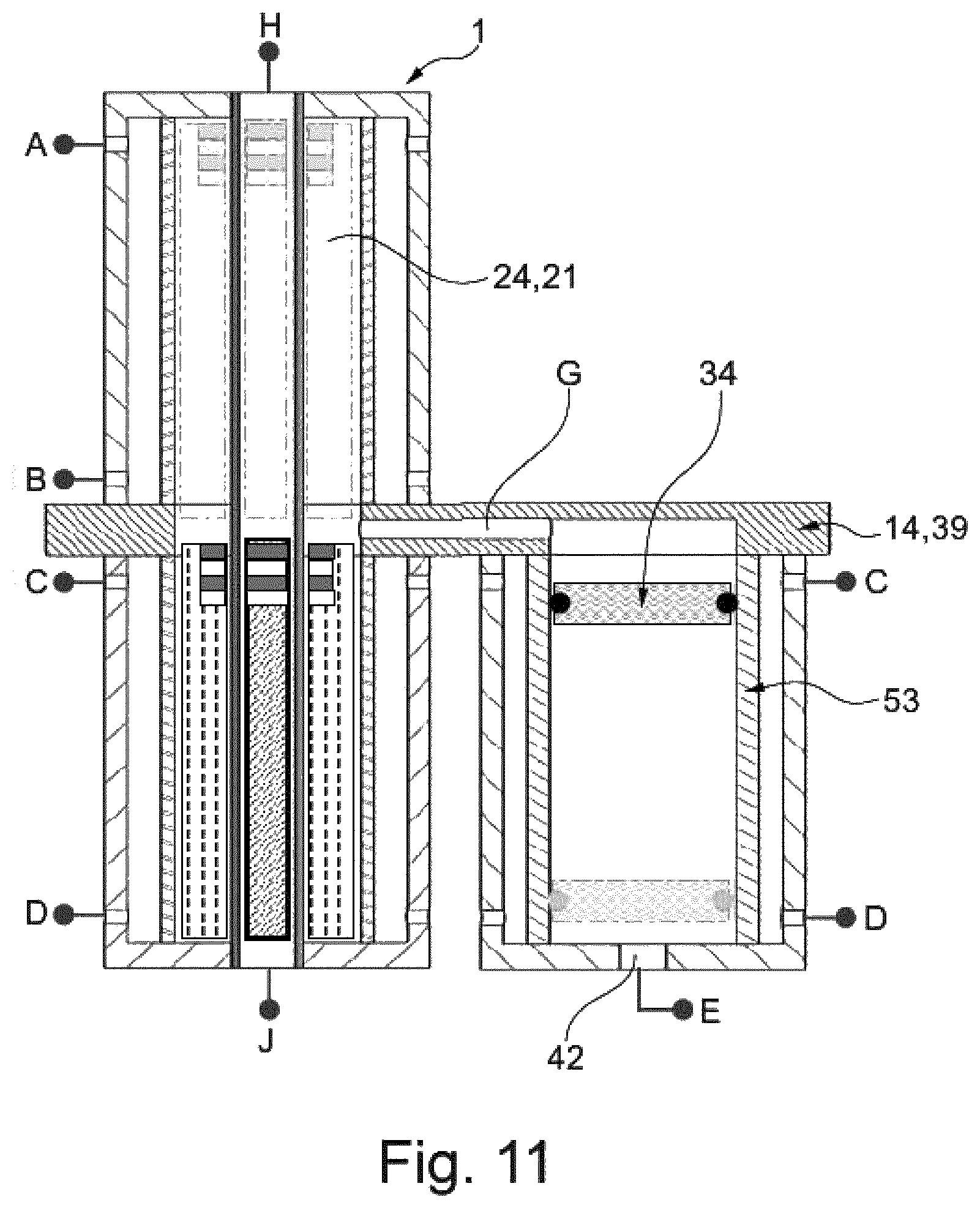 Patent US12305541 Figure 11 – Cartridge for a heat engine having a thermodynamic cycle and associated heat engine