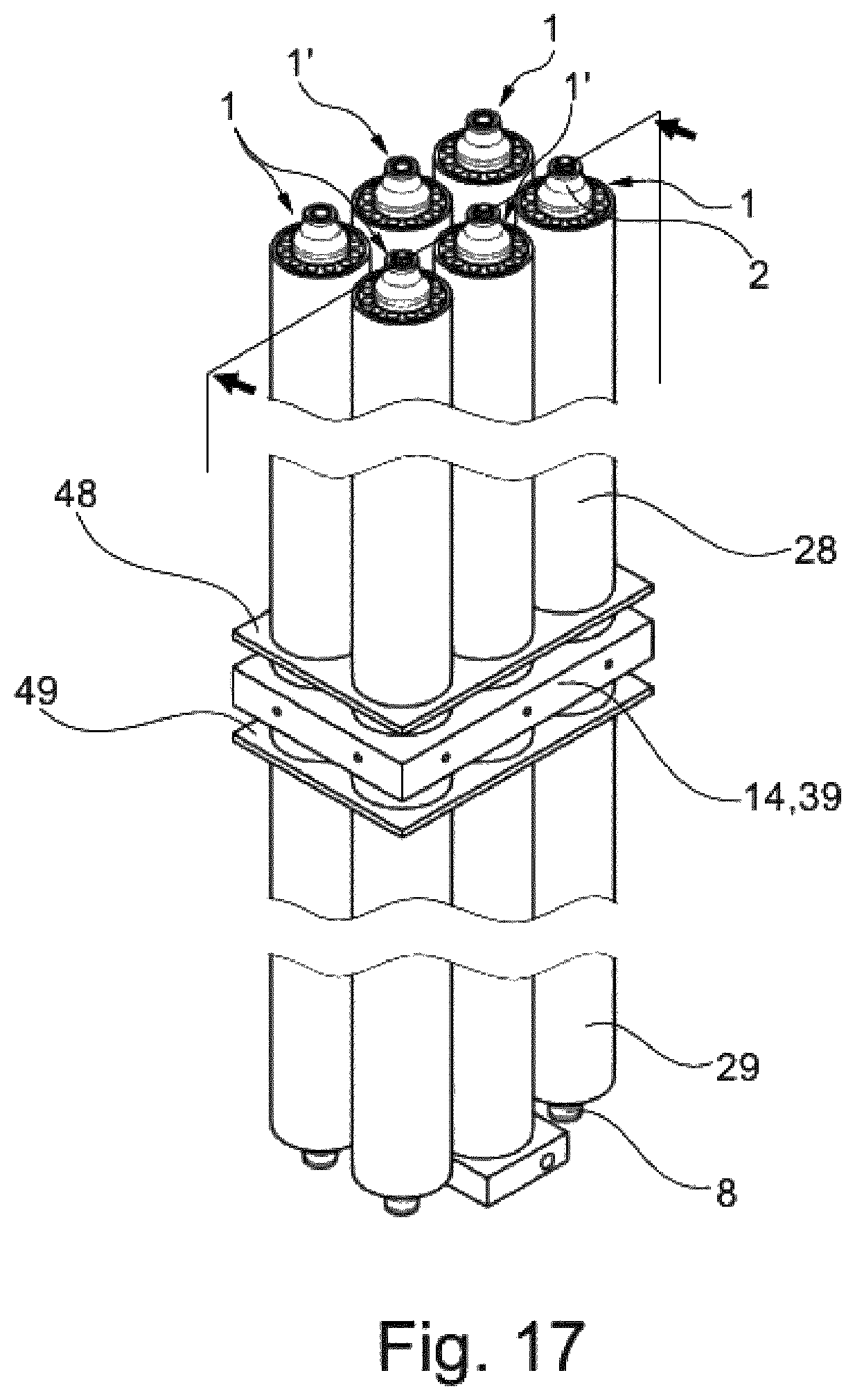 Patent US12305541 Figure 17 – Cartridge for a heat engine having a thermodynamic cycle and associated heat engine