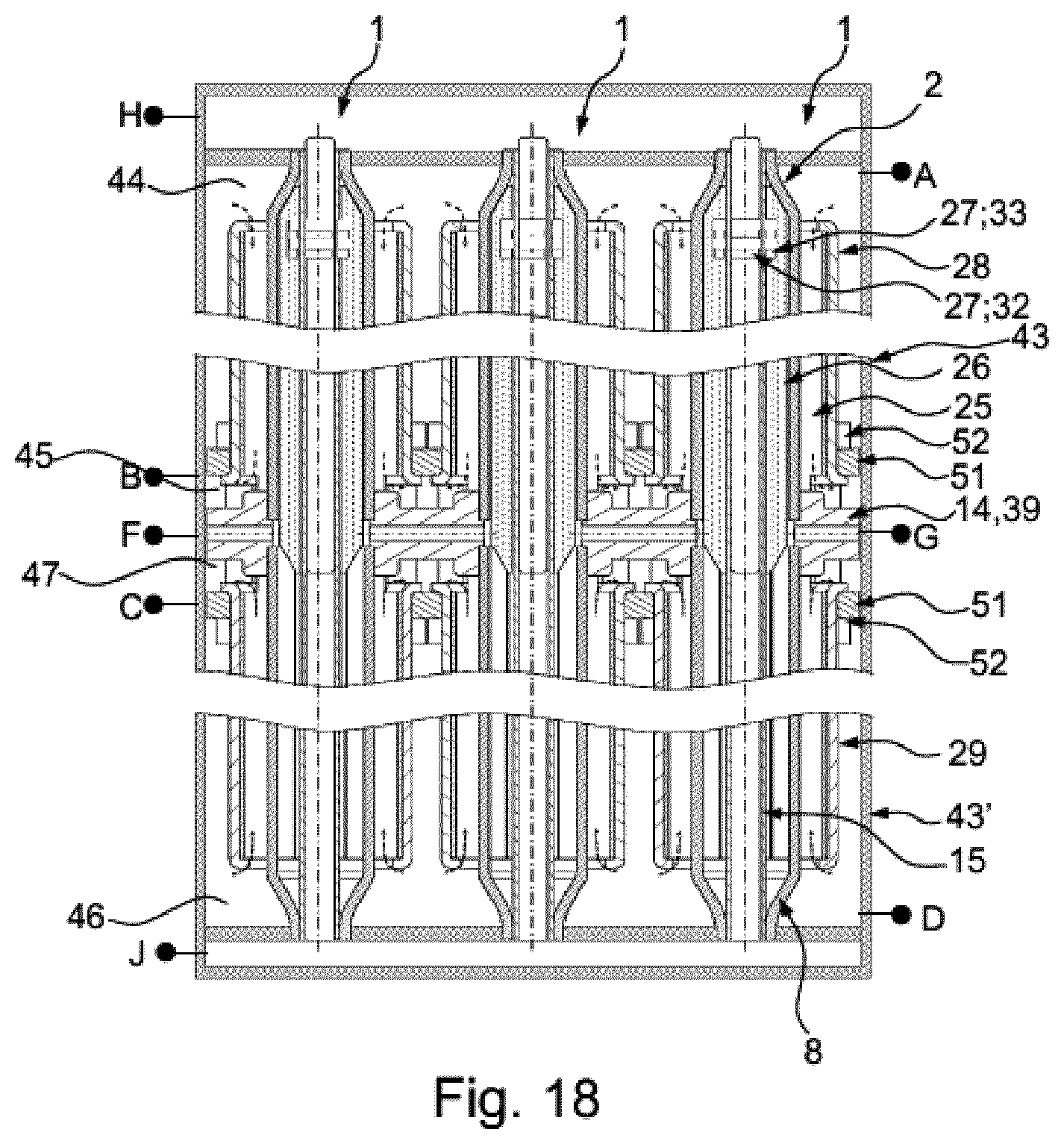 Patent US12305541 Figure 18 – Cartridge for a heat engine having a thermodynamic cycle and associated heat engine