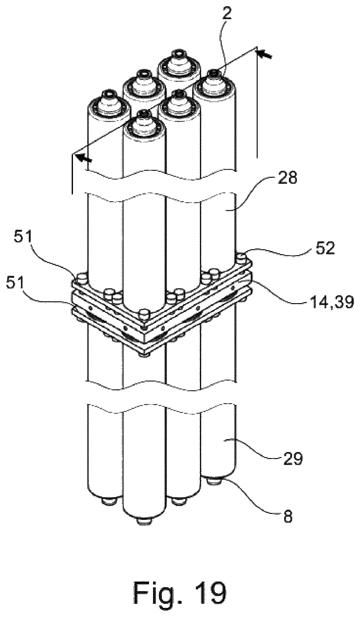 Patent US12305541 Figure 19 – Cartridge for a heat engine having a thermodynamic cycle and associated heat engine