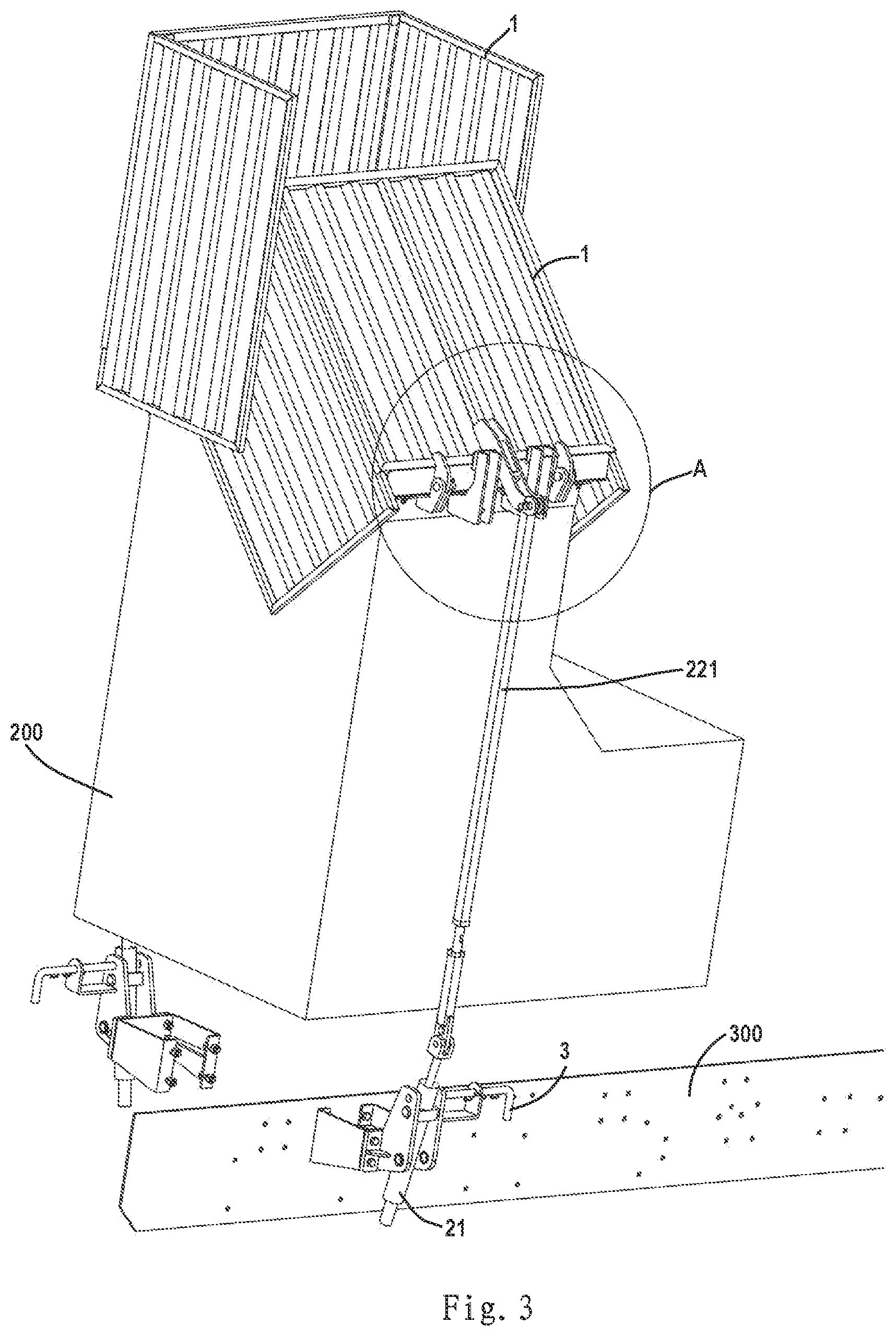Patent US12305550 Figure 3 – Cover assembly, pipe assembly and turbine fracturing unit