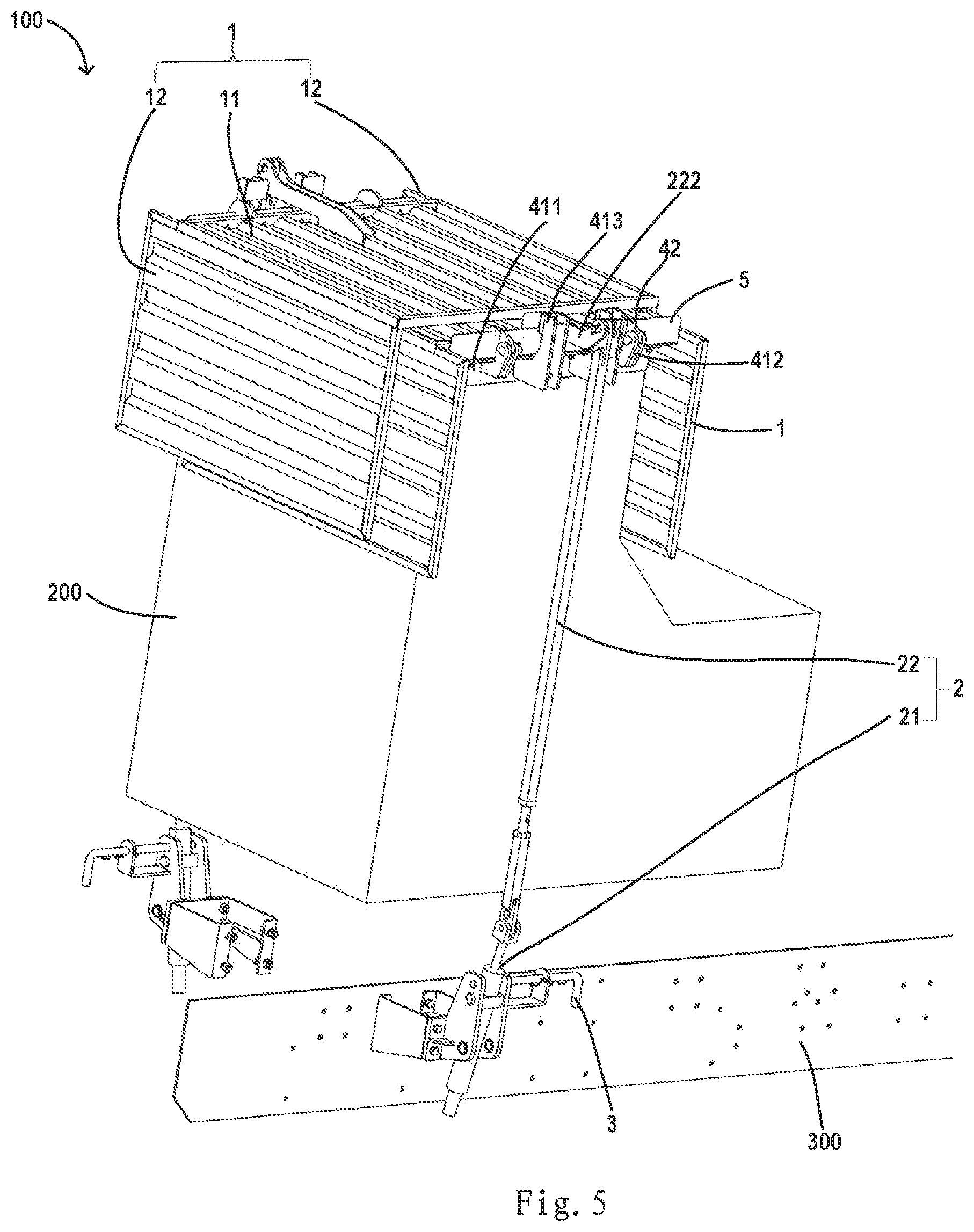 Patent US12305550 Figure 5 – Cover assembly, pipe assembly and turbine fracturing unit