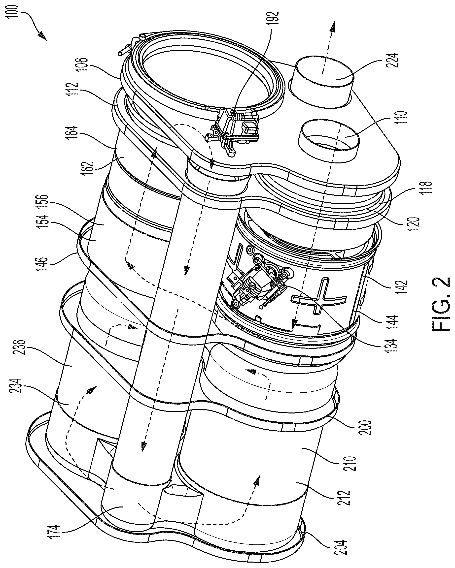 Patent US12305555 Figure 2 – Exhaust gas aftertreatment system