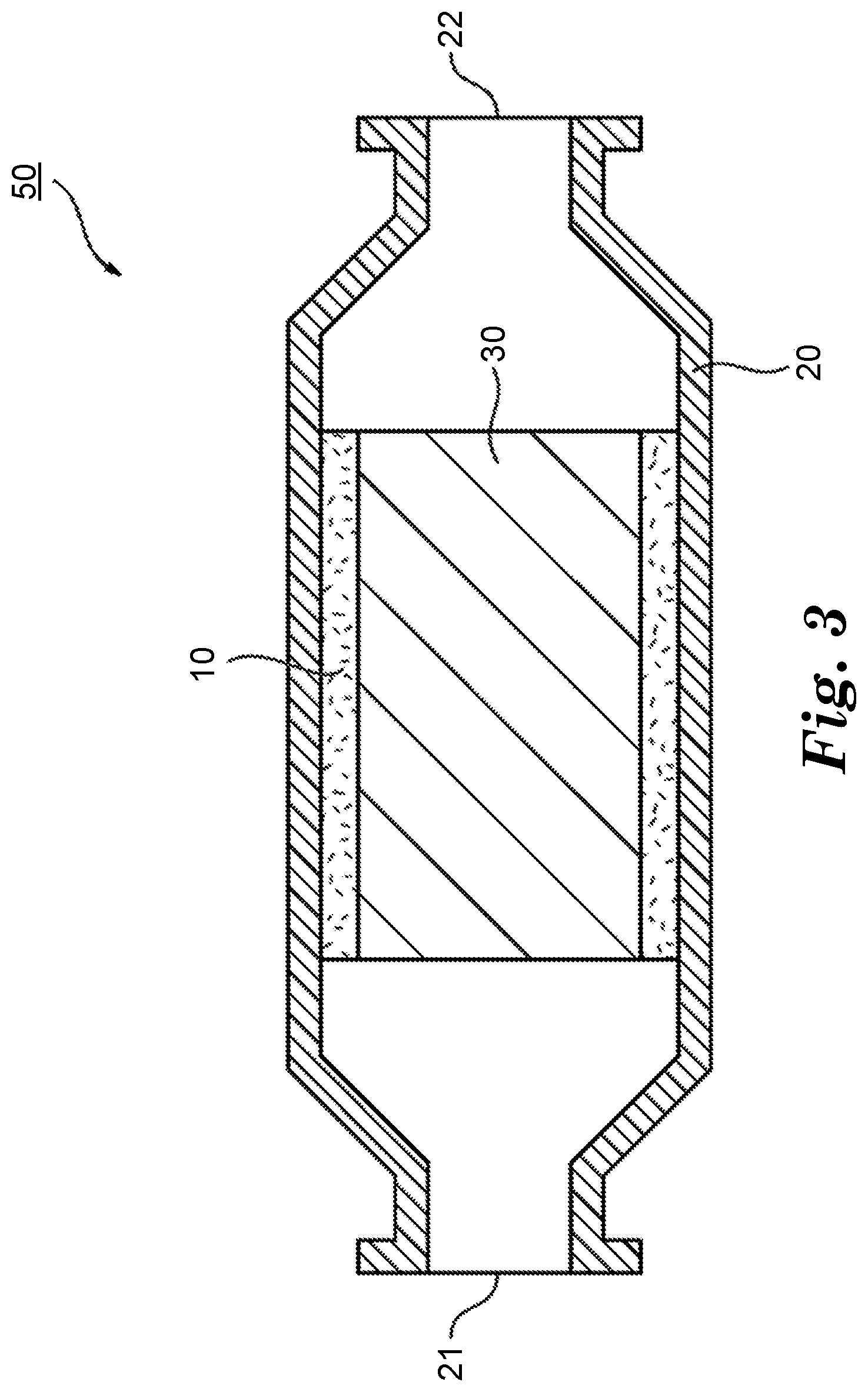 Patent US12305560 Figure 3 – Mat material, method of making same, pollution control apparatus and thermal insulation