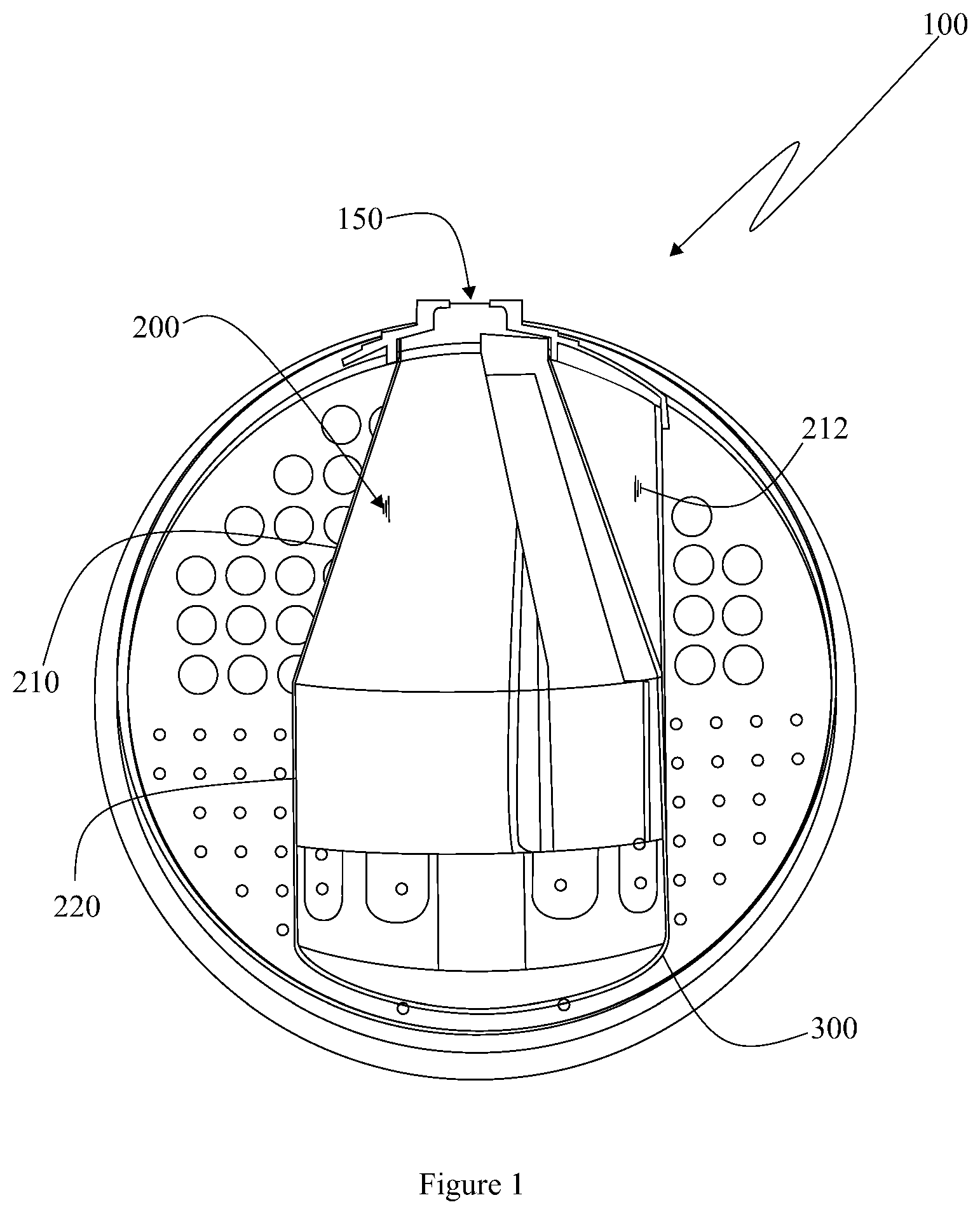 Patent US12305561 Figure 1 – Mixing assembly for an after treatment unit of an exhaust system of a vehicle