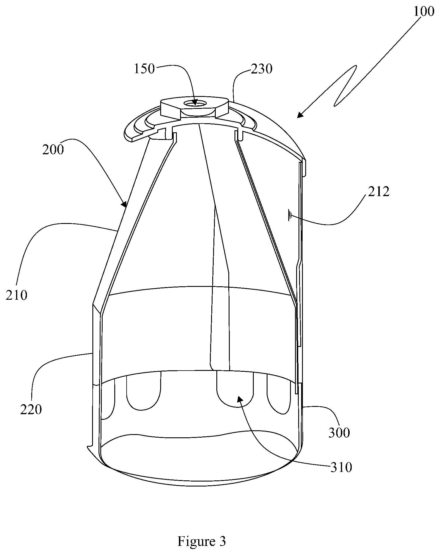 Patent US12305561 Figure 3 – Mixing assembly for an after treatment unit of an exhaust system of a vehicle
