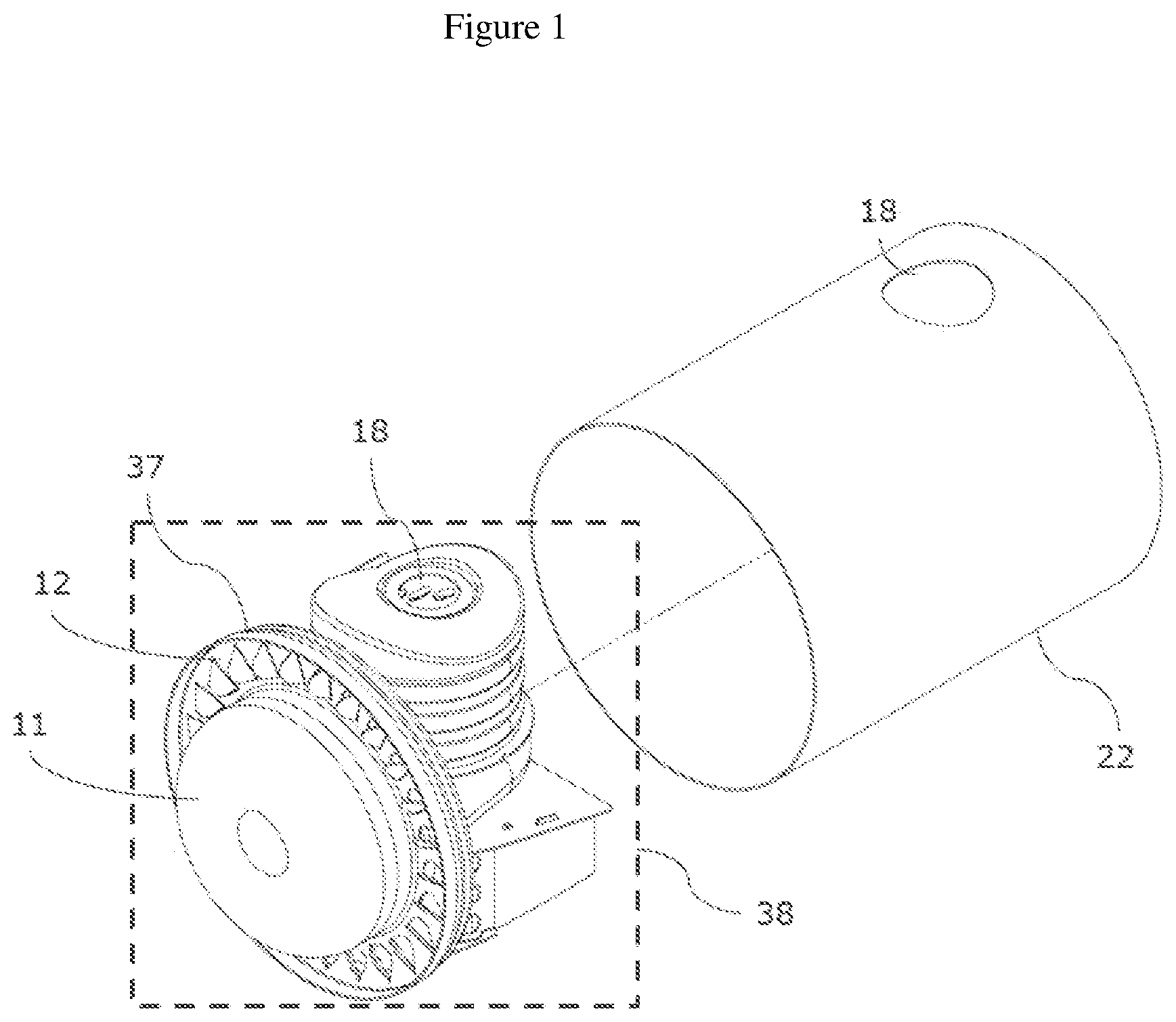 Patent US12305562 Figure 1 – Compact evaporation and mixing device