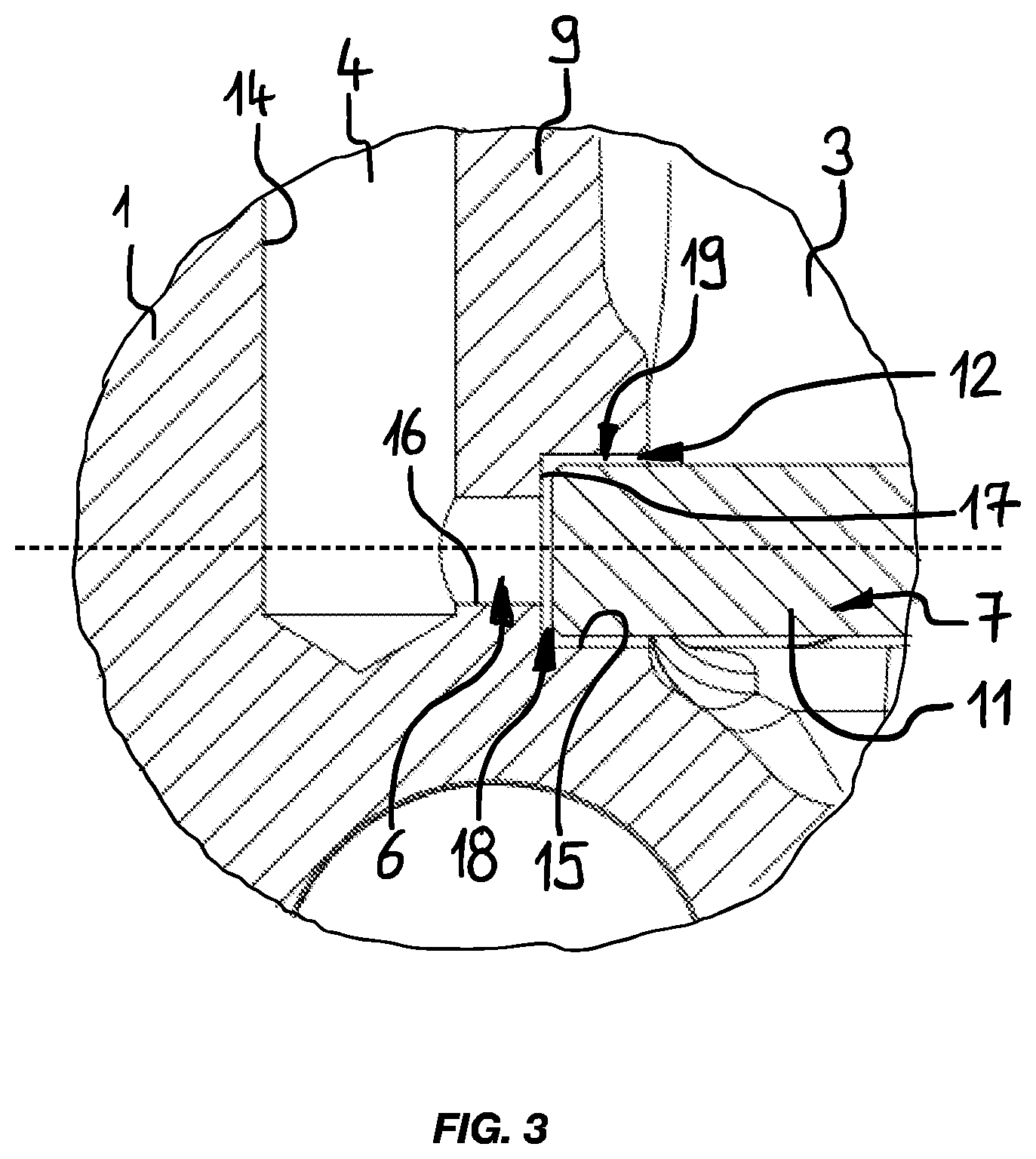 Patent US12305563 Figure 3 – Crankcase with inner and outer coolant jacket