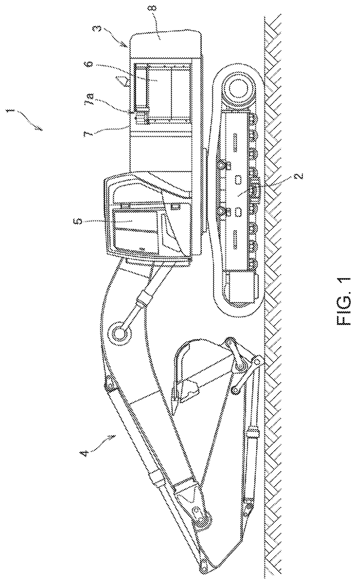 Patent US12305564 — Arrangement structure of cooling system in construction equipment — Figure 1