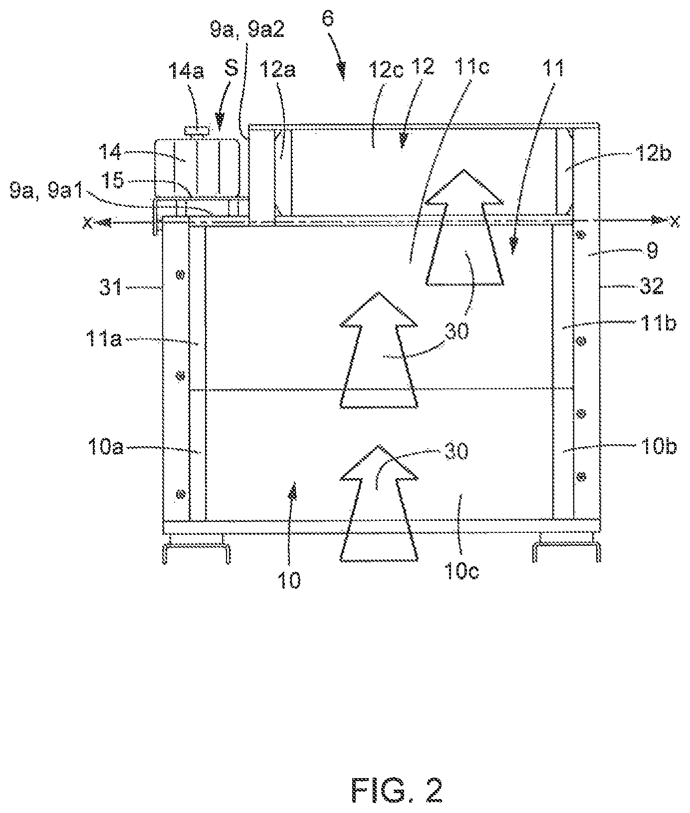 Patent US12305564 Figure 2 – Arrangement structure of cooling system in construction equipment