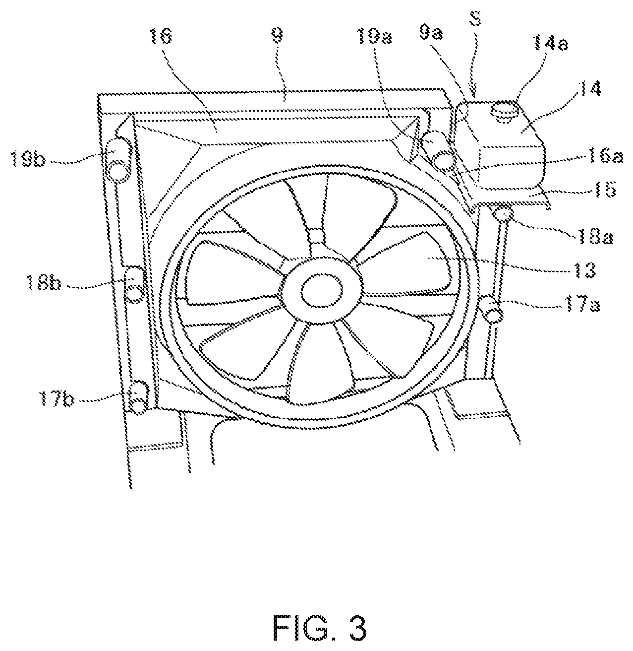 Patent US12305564 Figure 3 – Arrangement structure of cooling system in construction equipment