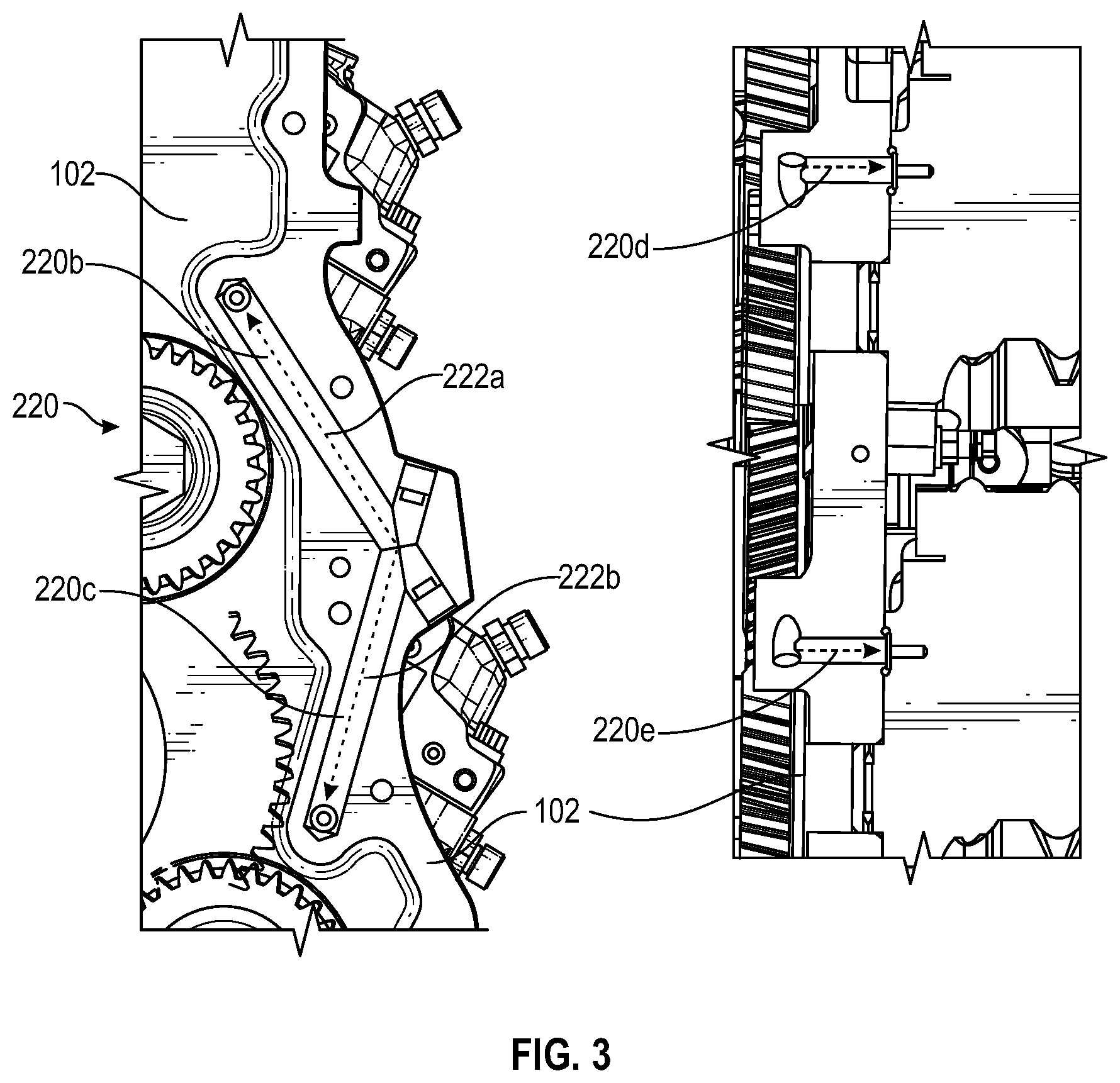 Patent US12305567 Figure 3 – Gear cover and gear housing system
