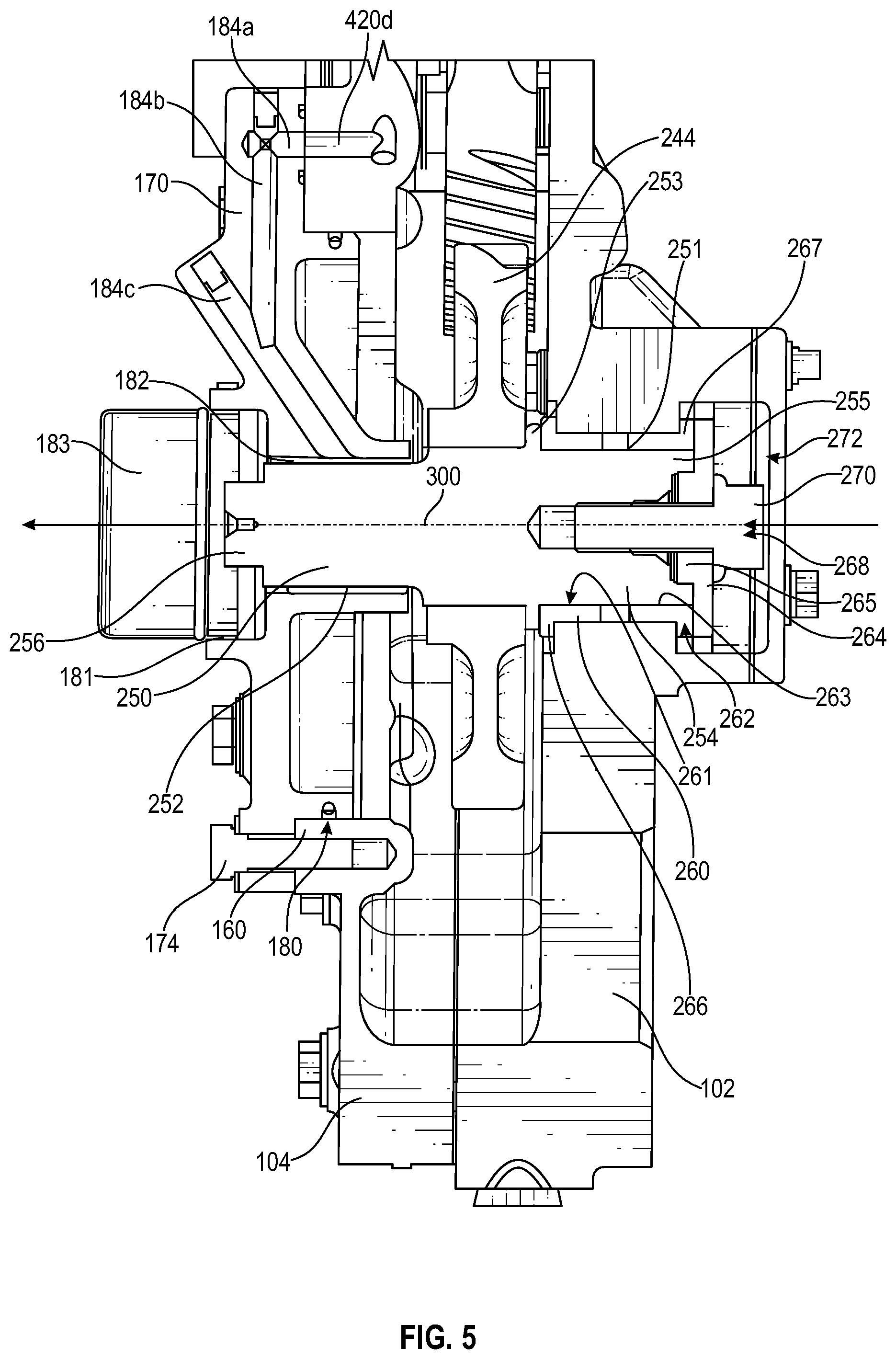 Patent US12305567 Figure 5 – Gear cover and gear housing system