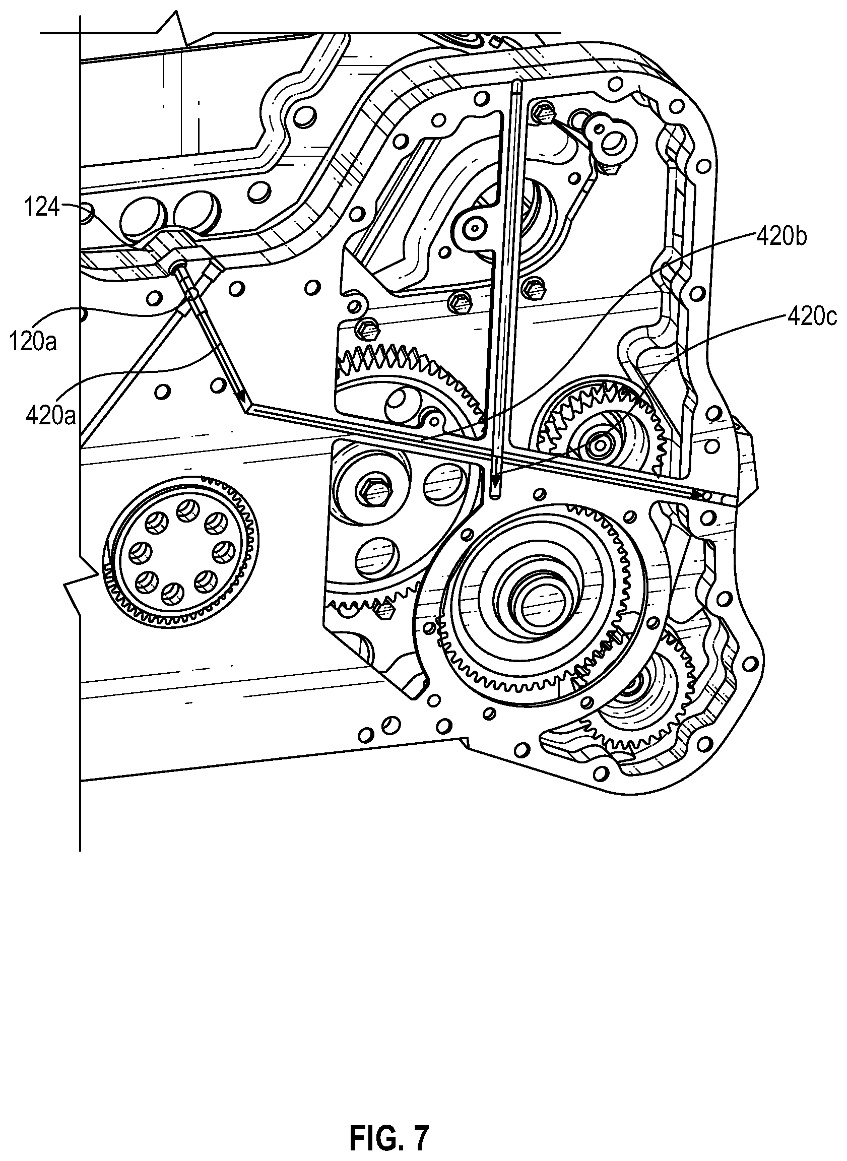 Patent US12305567 Figure 7 – Gear cover and gear housing system