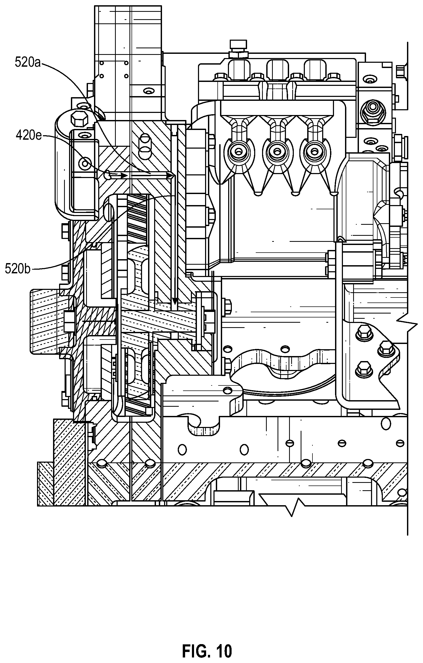 Patent US12305567 Figure 10 – Gear cover and gear housing system
