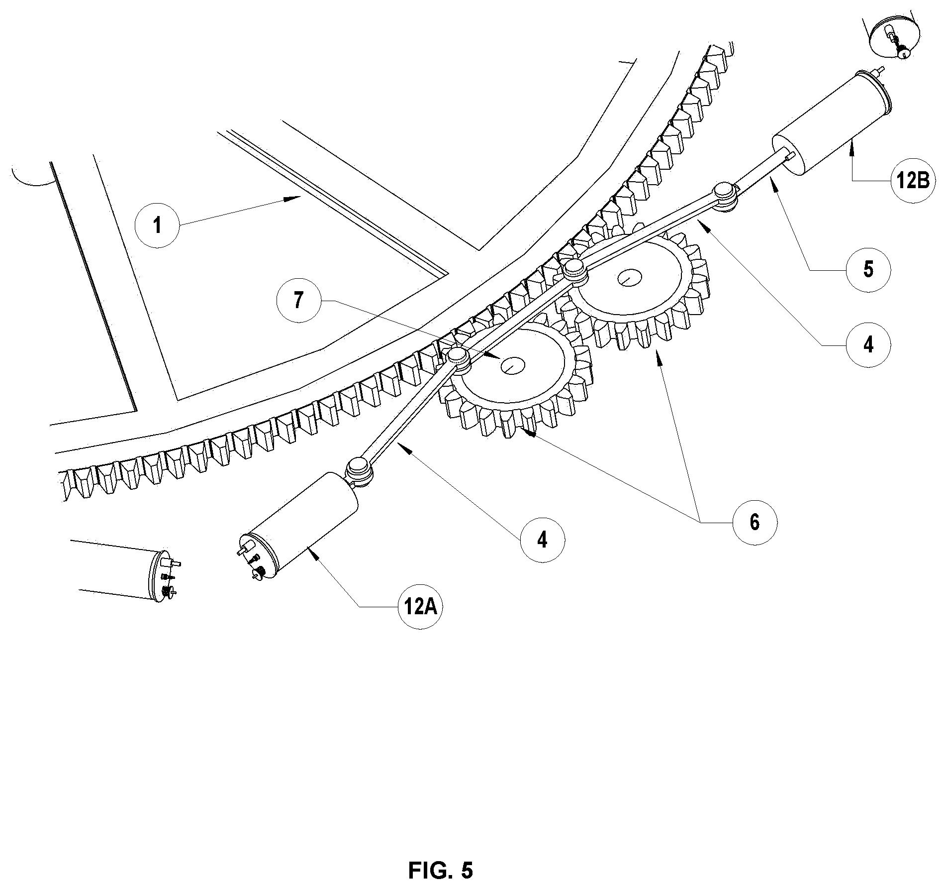 Patent US12305568 Figure 4 – Mechanical leverage to generate torque force to a rotary shaft