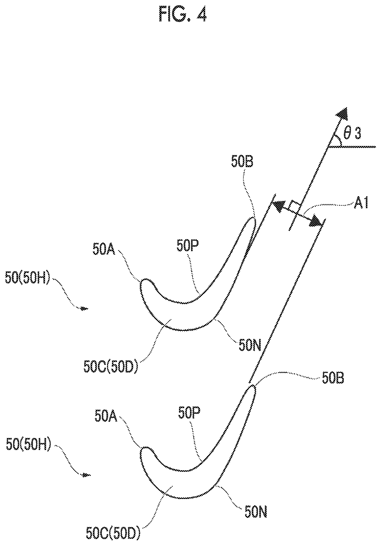 Patent US12305573 Figure 4 – Gas turbine engine exhaust diffuser having multiple inclined surfaces at different angles