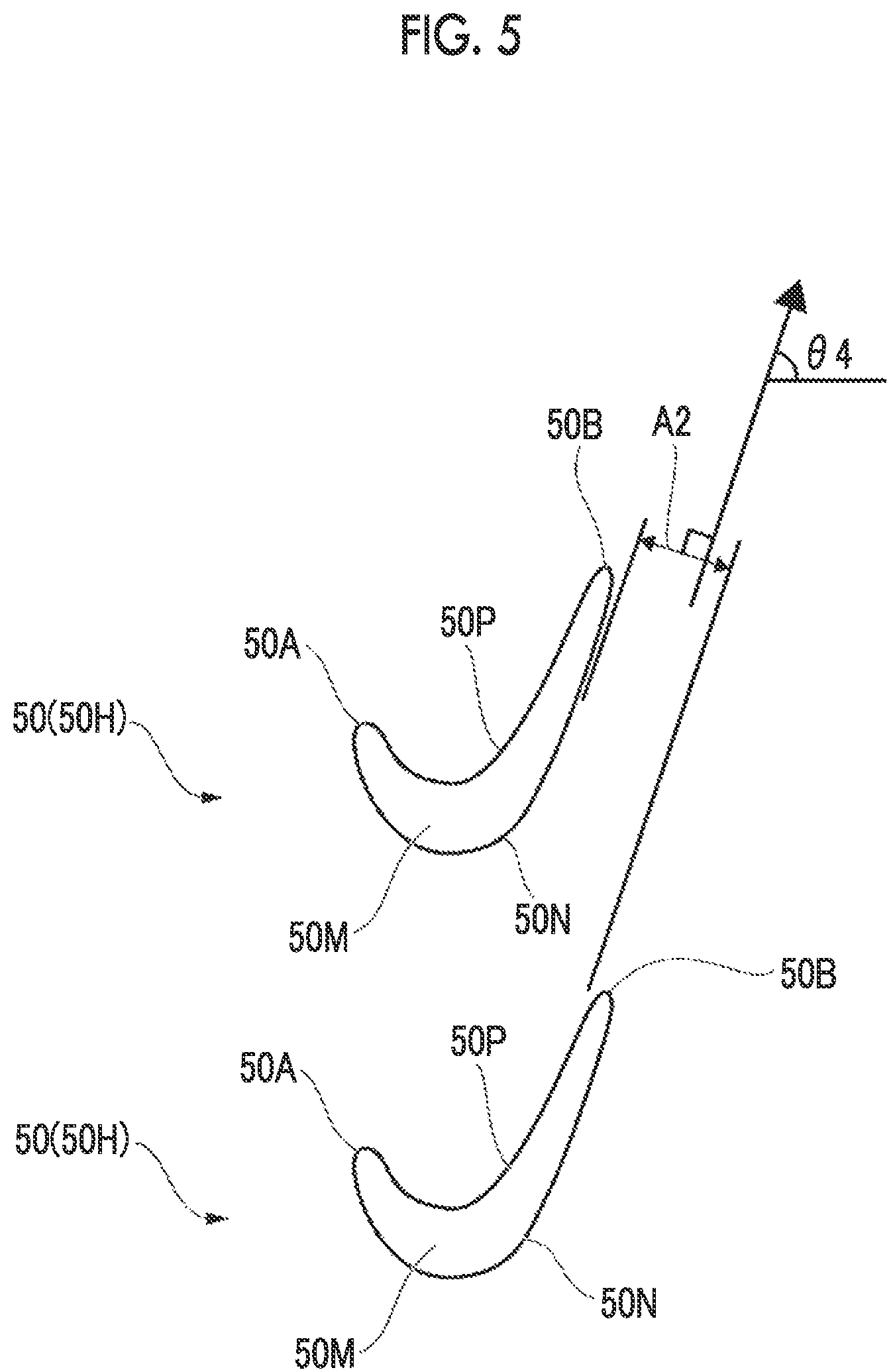 Patent US12305573 Figure 5 – Gas turbine engine exhaust diffuser having multiple inclined surfaces at different angles