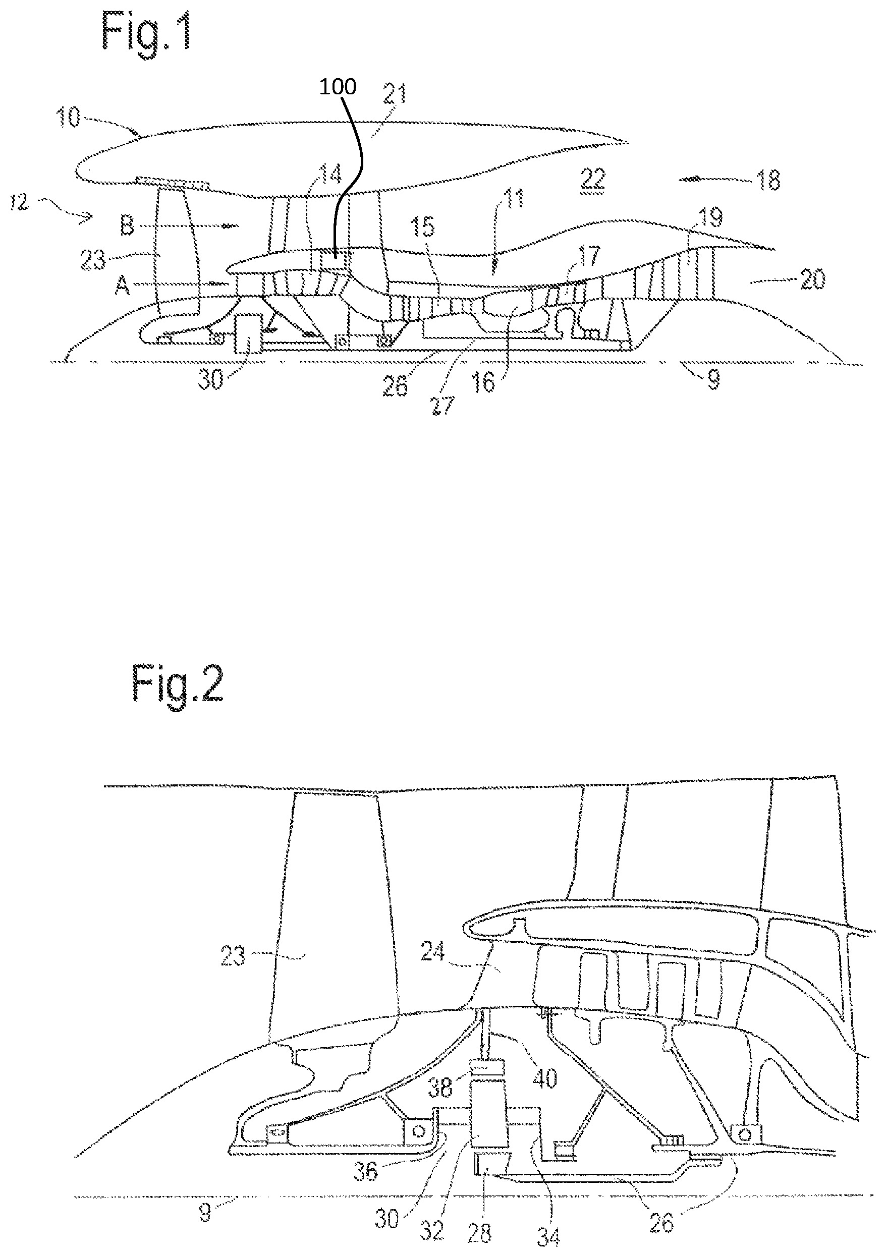 Patent US12305574 Figure 1 – Gas turbine engine with improved heat management