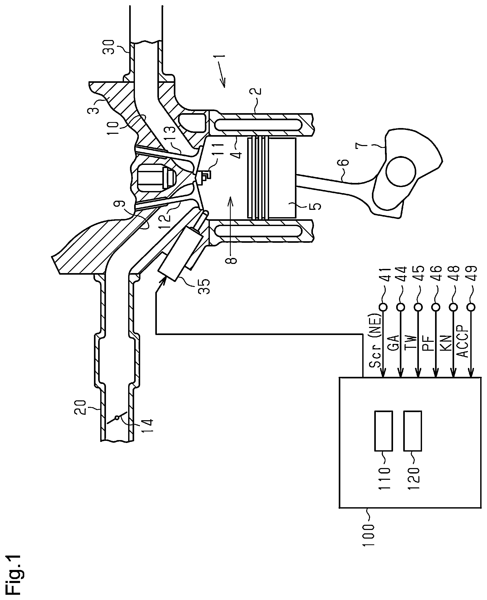 Patent US12305587 — Controller for internal combustion engine — Figure 1