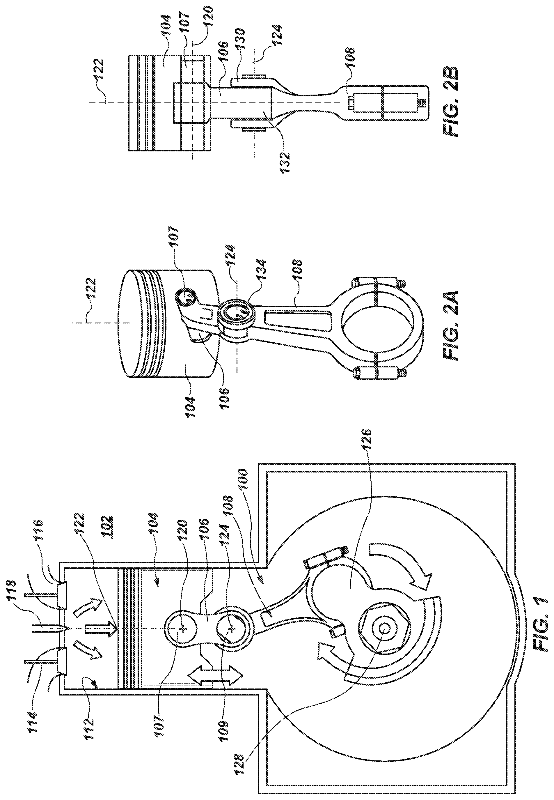Patent US12305591 Figure 1 – Reciprocating-piston assembly, internal combustion engine, and related methods