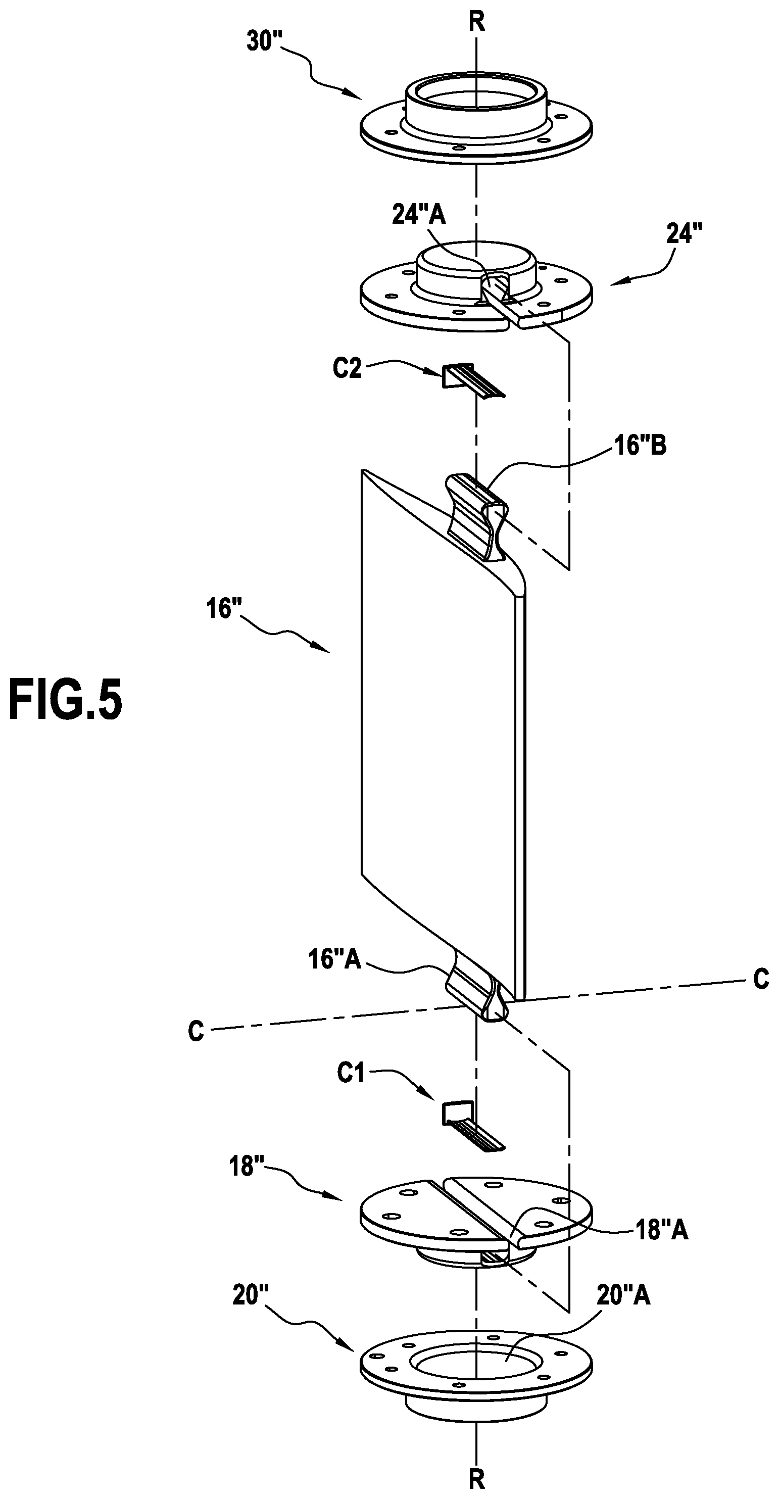 Patent US12305593 Figure 5 – Fan module impeller, and jet turbine engine equipped with such an impeller