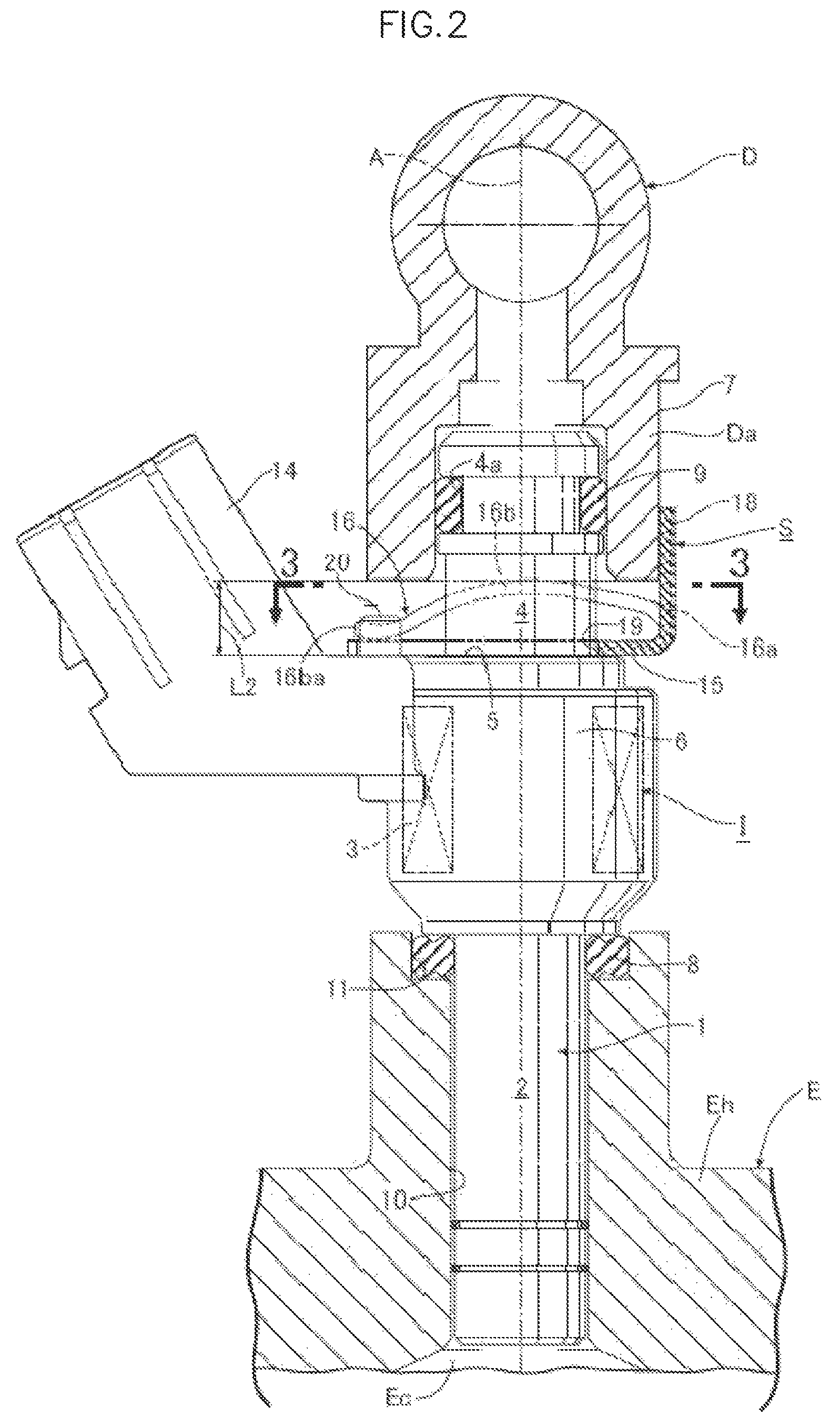 Patent US12305600 Figure 2 – Fuel injection valve support structure