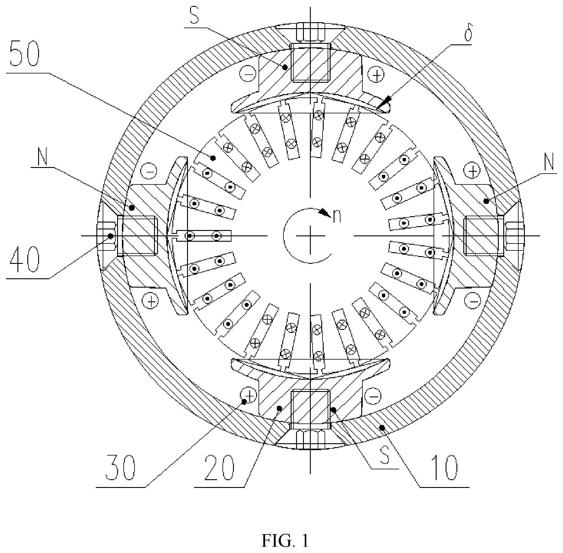 Patent US12305602 Figure 1 – Hybrid excitation starter for internal combustion engine