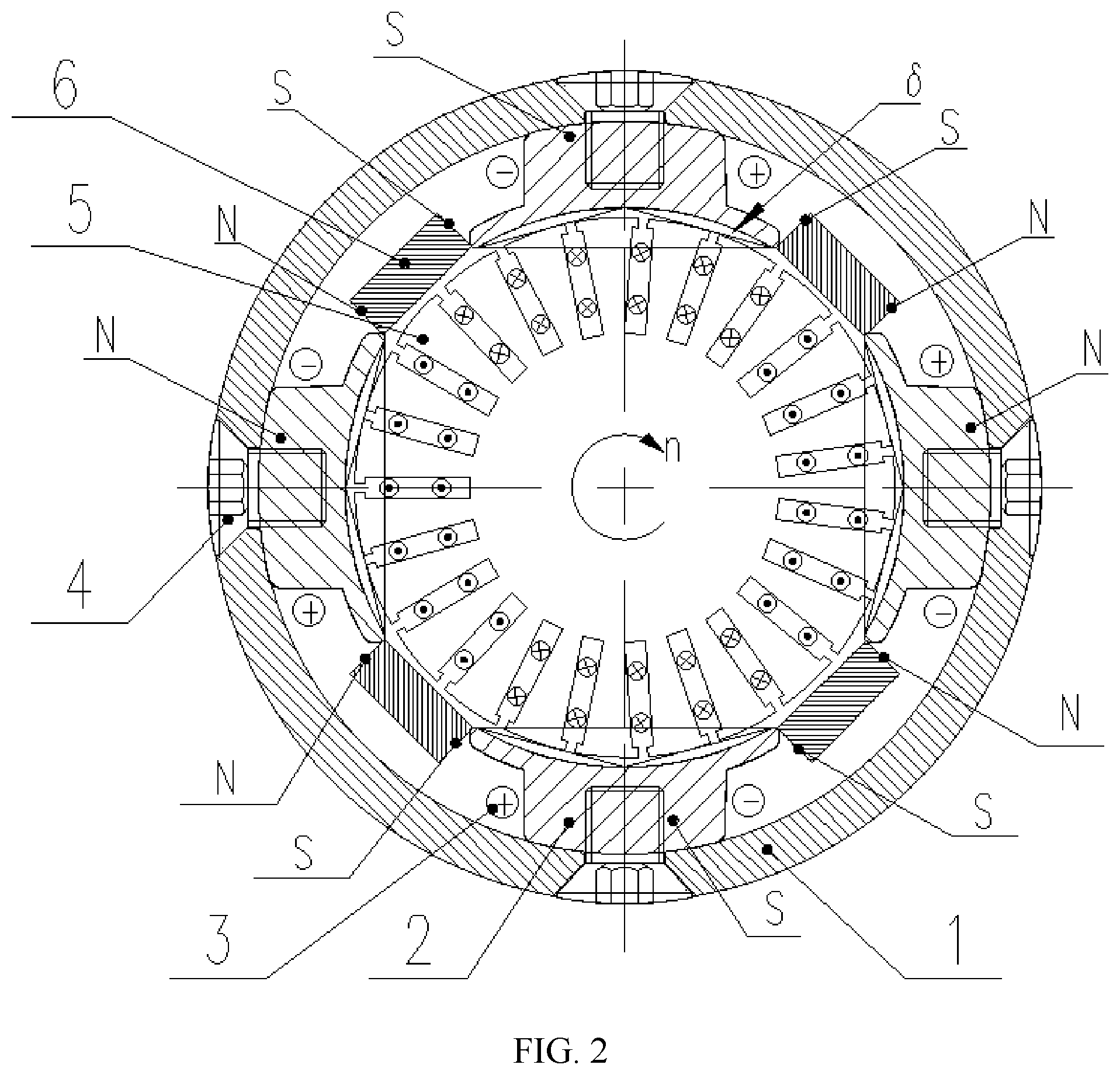 Patent US12305602 Figure 2 – Hybrid excitation starter for internal combustion engine