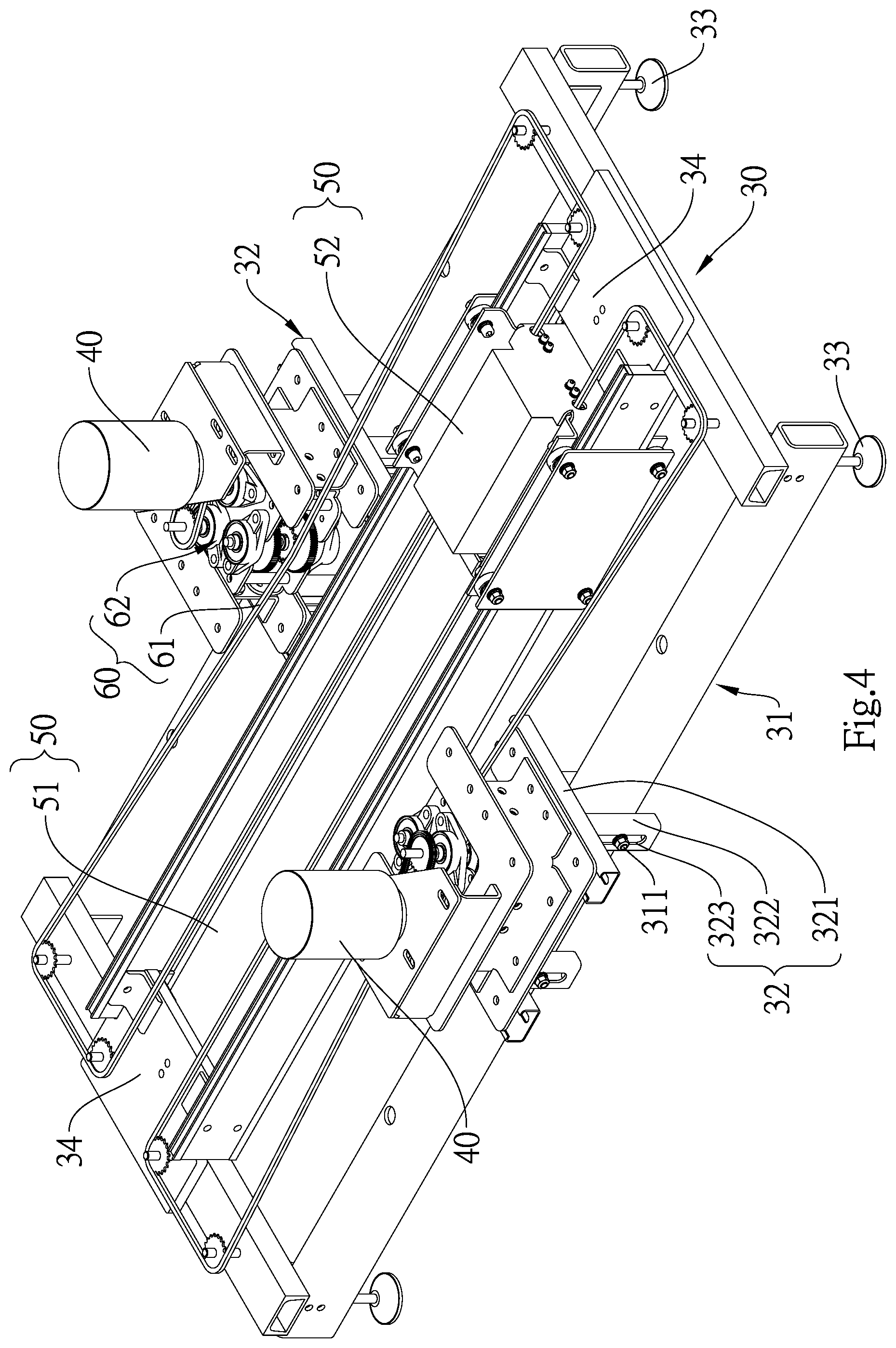 Patent US12305606 Figure 4 – Wave-driven power generation device of converting gravity work