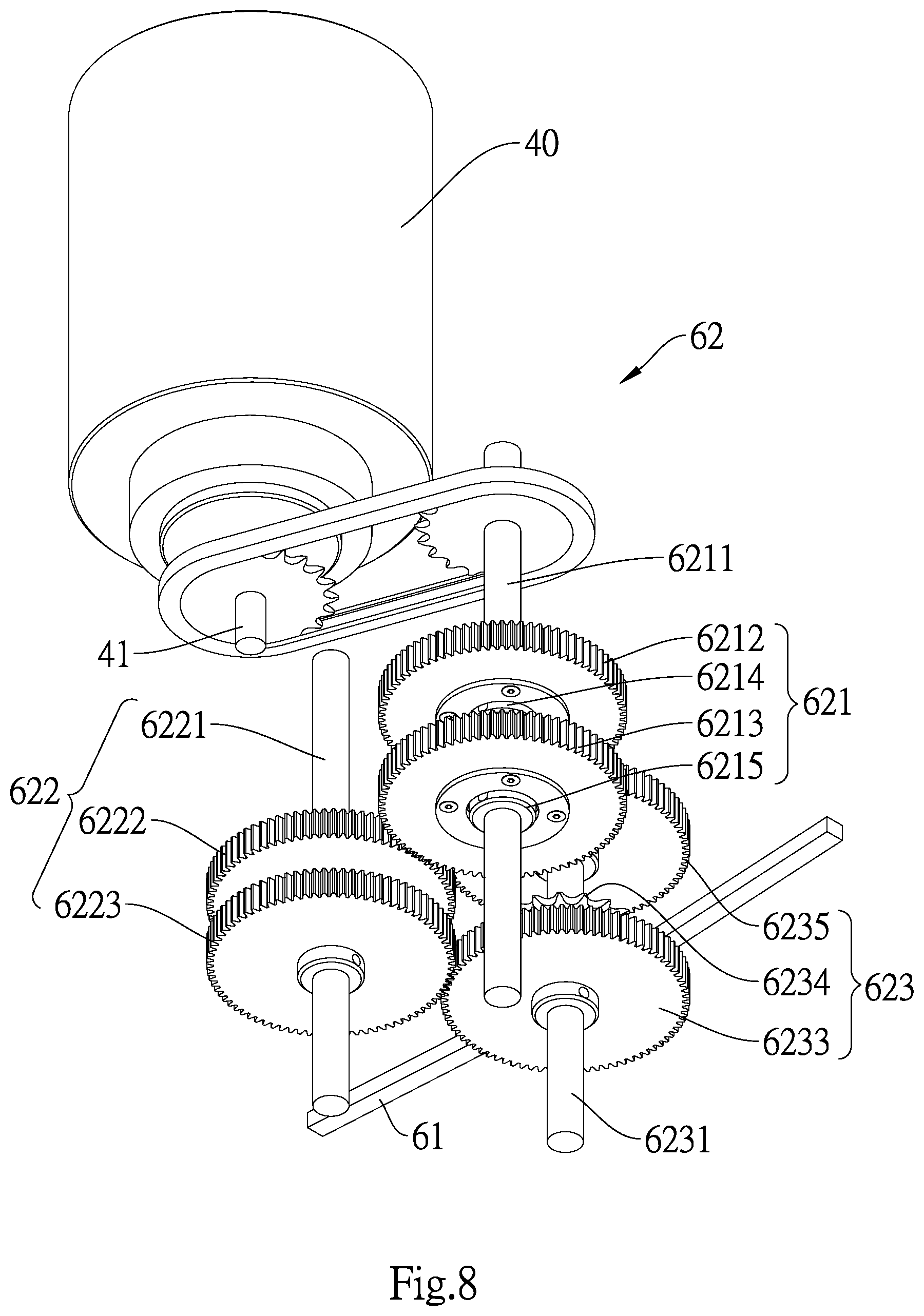 Patent US12305606 Figure 8 – Wave-driven power generation device of converting gravity work