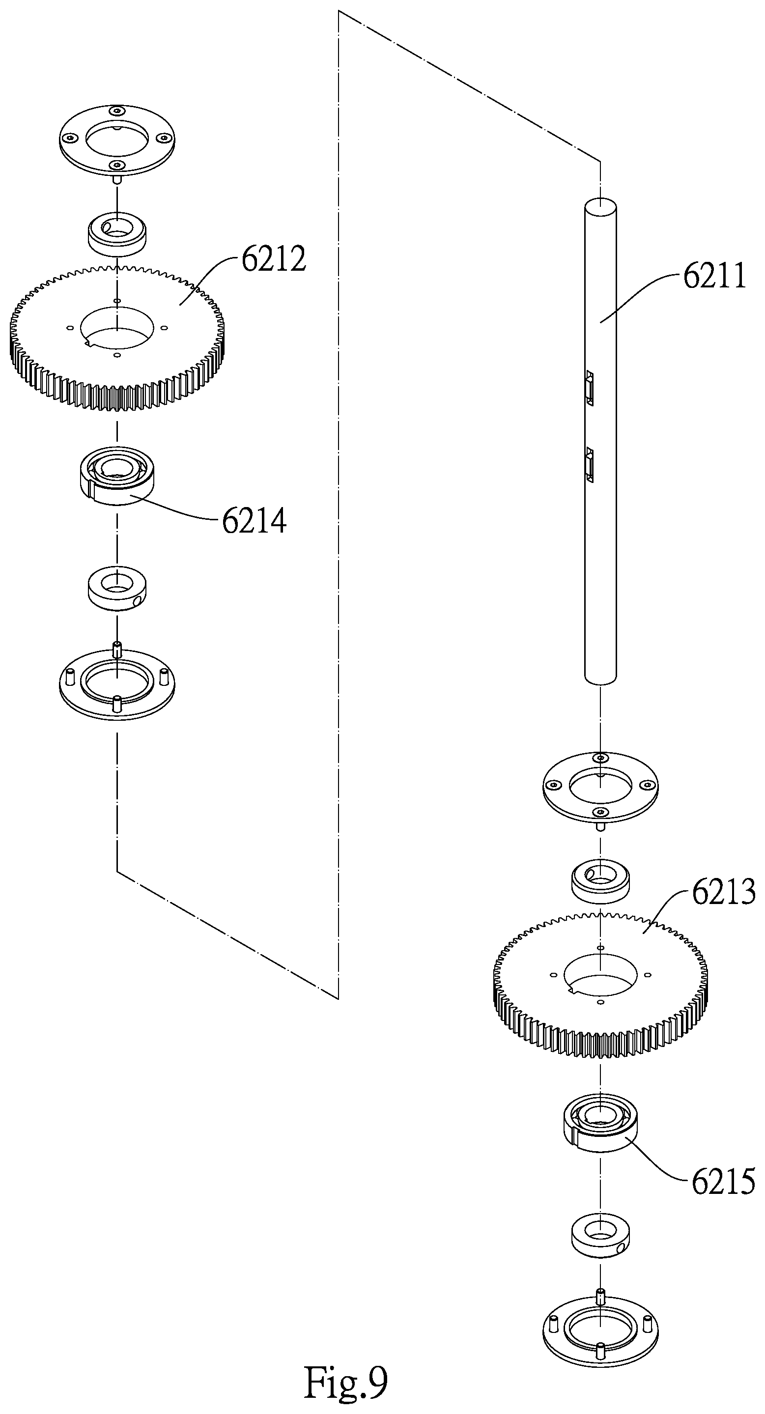 Patent US12305606 Figure 9 – Wave-driven power generation device of converting gravity work