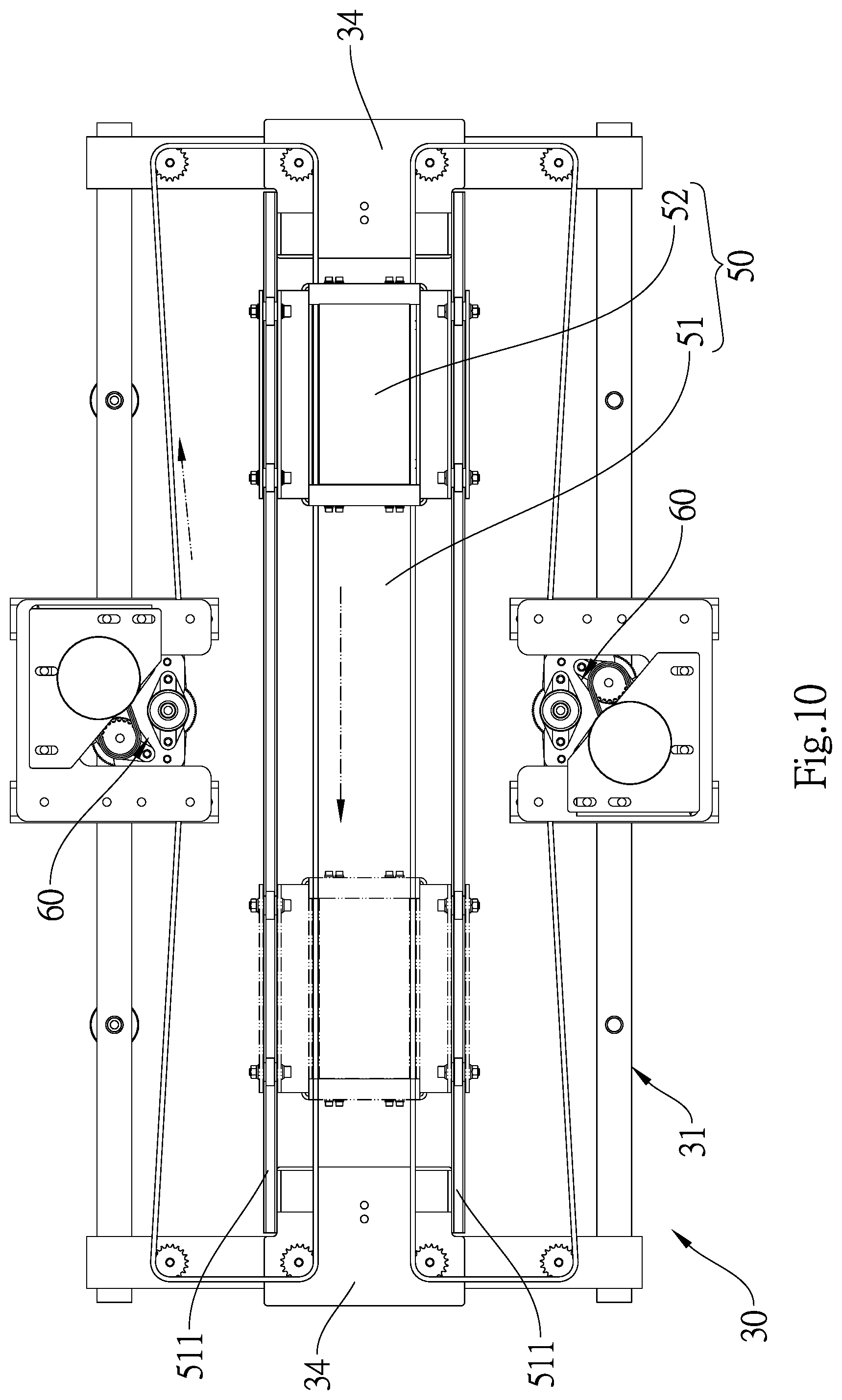 Patent US12305606 Figure 10 – Wave-driven power generation device of converting gravity work