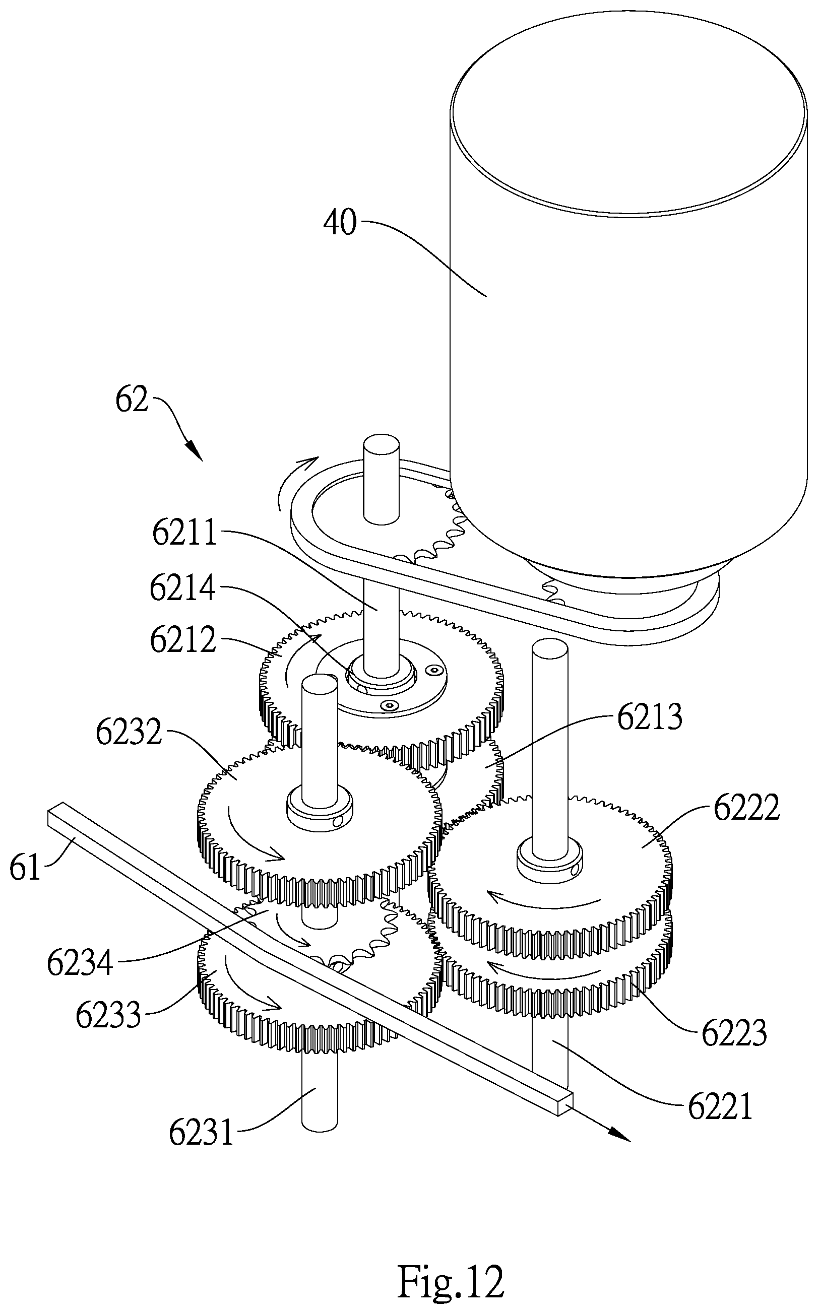 Patent US12305606 Figure 12 – Wave-driven power generation device of converting gravity work