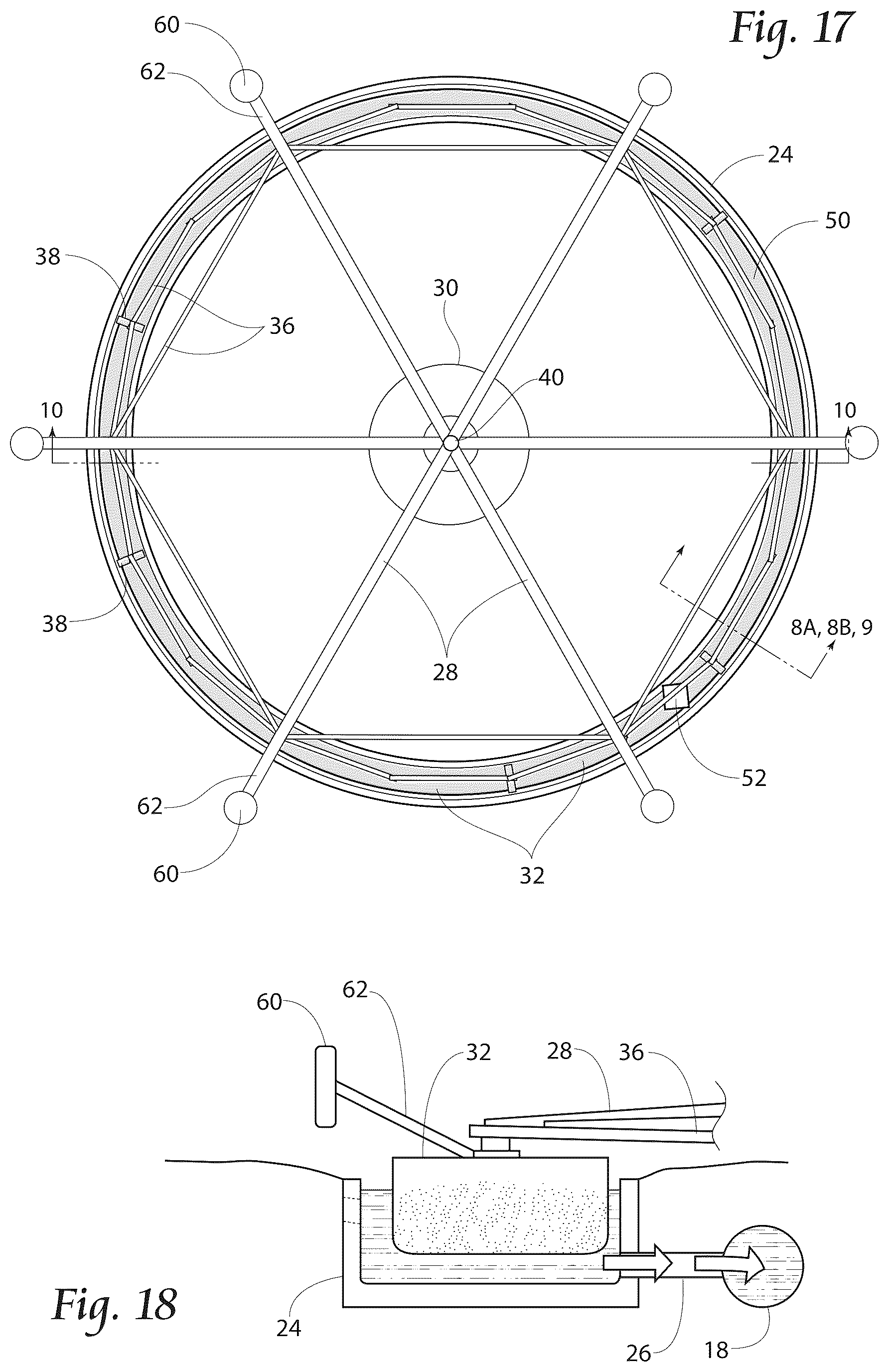 Patent US12305609 Figure 8 – High-mass hydro rotor for hydroelectric power generation