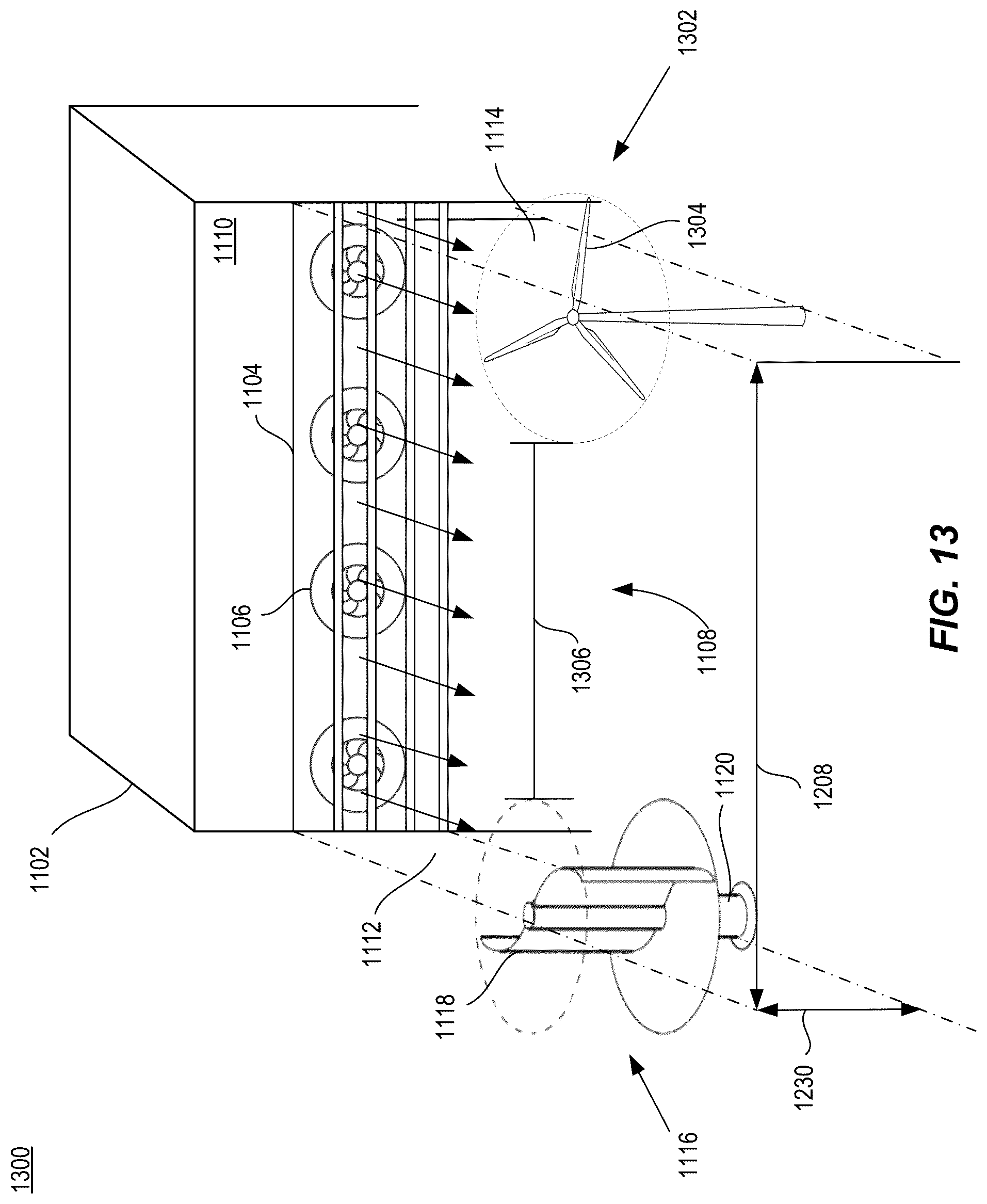 Patent US12305610 Figure 14 – Turbine powered by exhaust fan