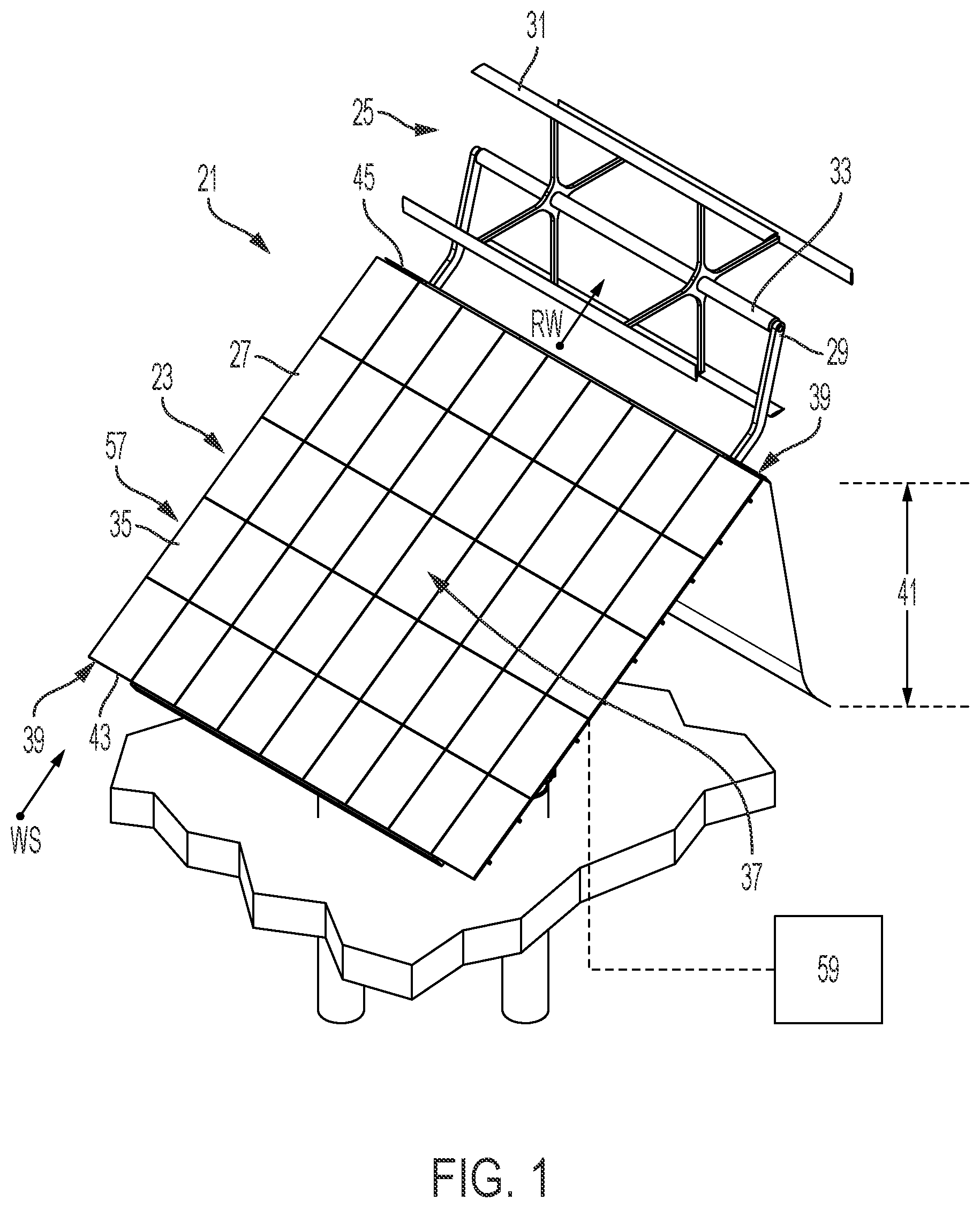 Patent US12305619 Figure 1 – Hybrid wind and solar energy generating system