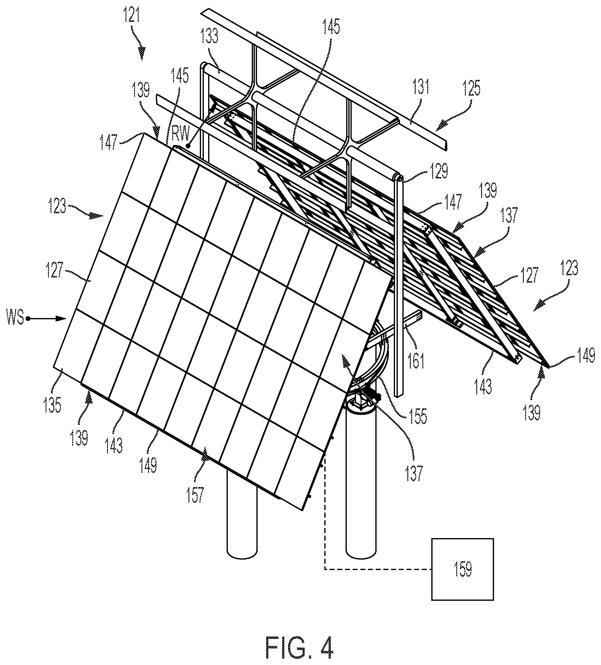 Patent US12305619 Figure 4 – Hybrid wind and solar energy generating system