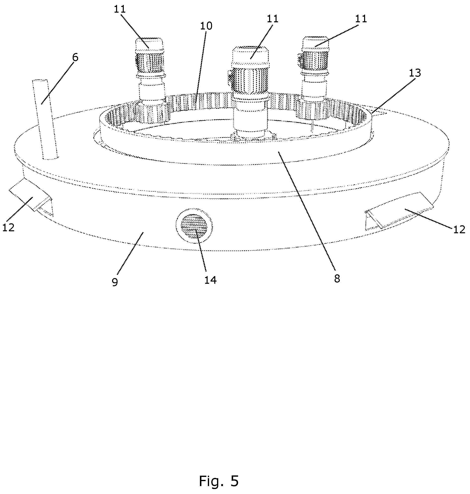 Patent US12305620 Figure 5 – Wind turbine with an up-tower electrolysis system