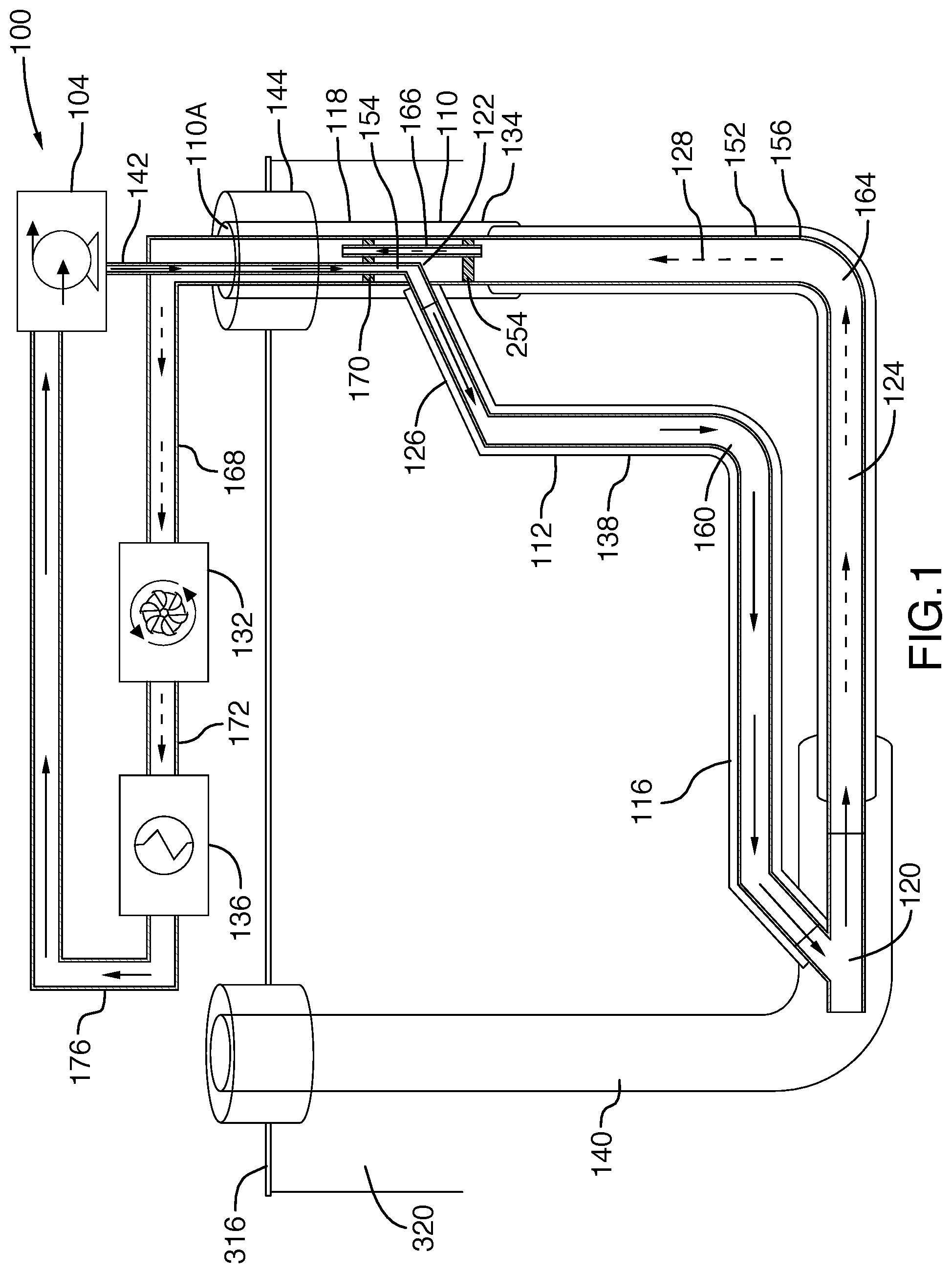 Patent US12305621 Figure 1 – Systems for generating energy from geothermal sources and methods of operating and constructing same